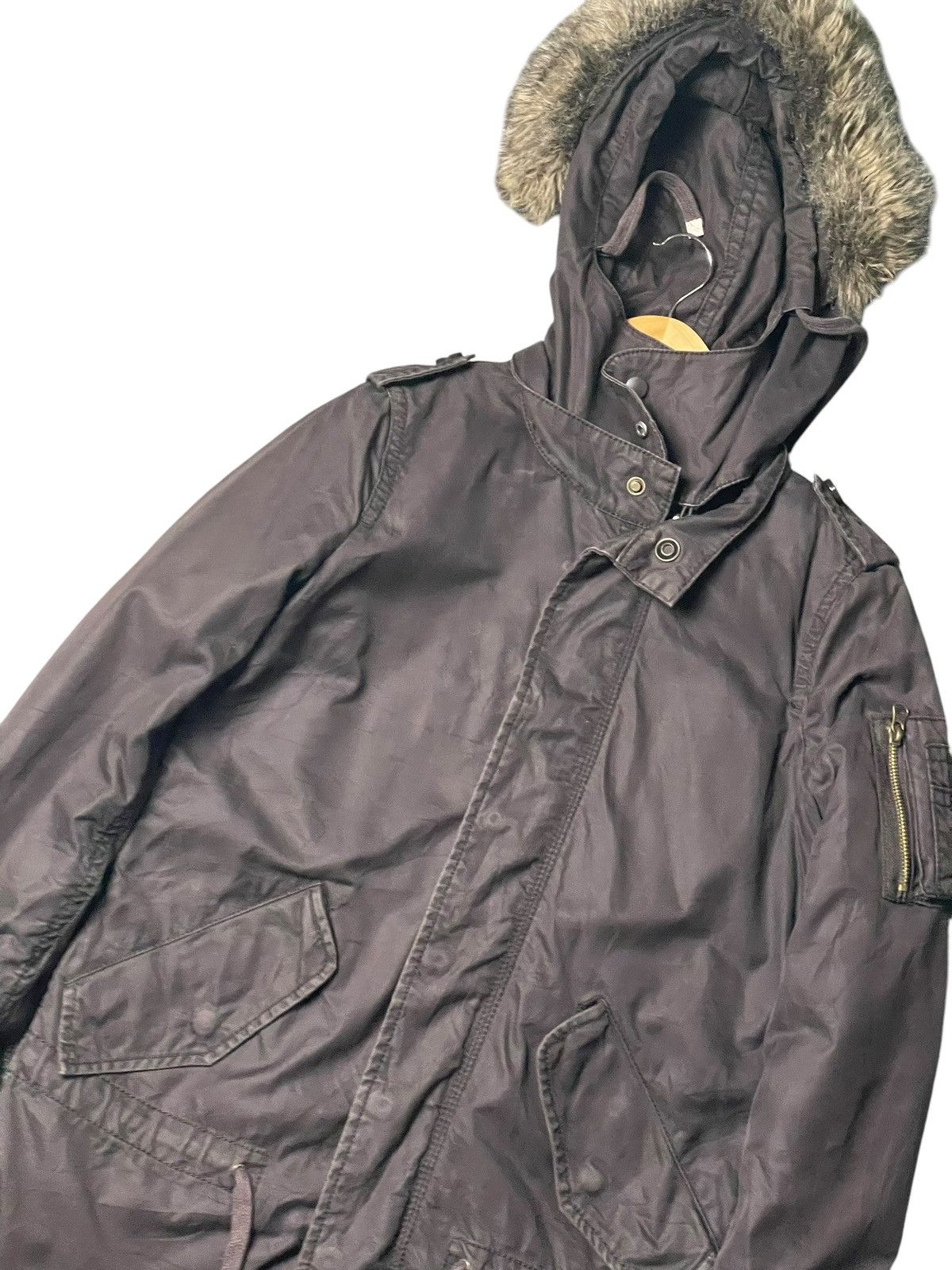 Japanese Brand × Vintage Vintage EDC Quilted Puffer Hooded Jacket (95) Size US XXS / EU 40 - 2 Thumbnail