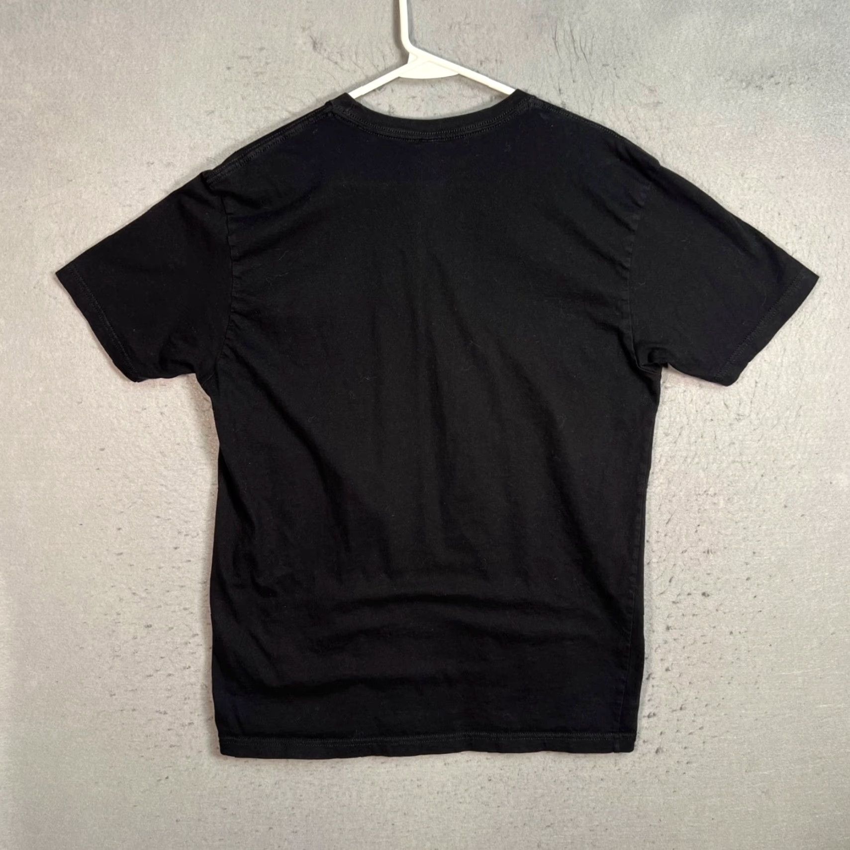 Vintage Polished Mens Small Black T-Shirt 100% Cotton Crew Neck Made In Portugal Solid Short Sleeve Size US S / EU 44-46 / 1 - 2 Thumbnail