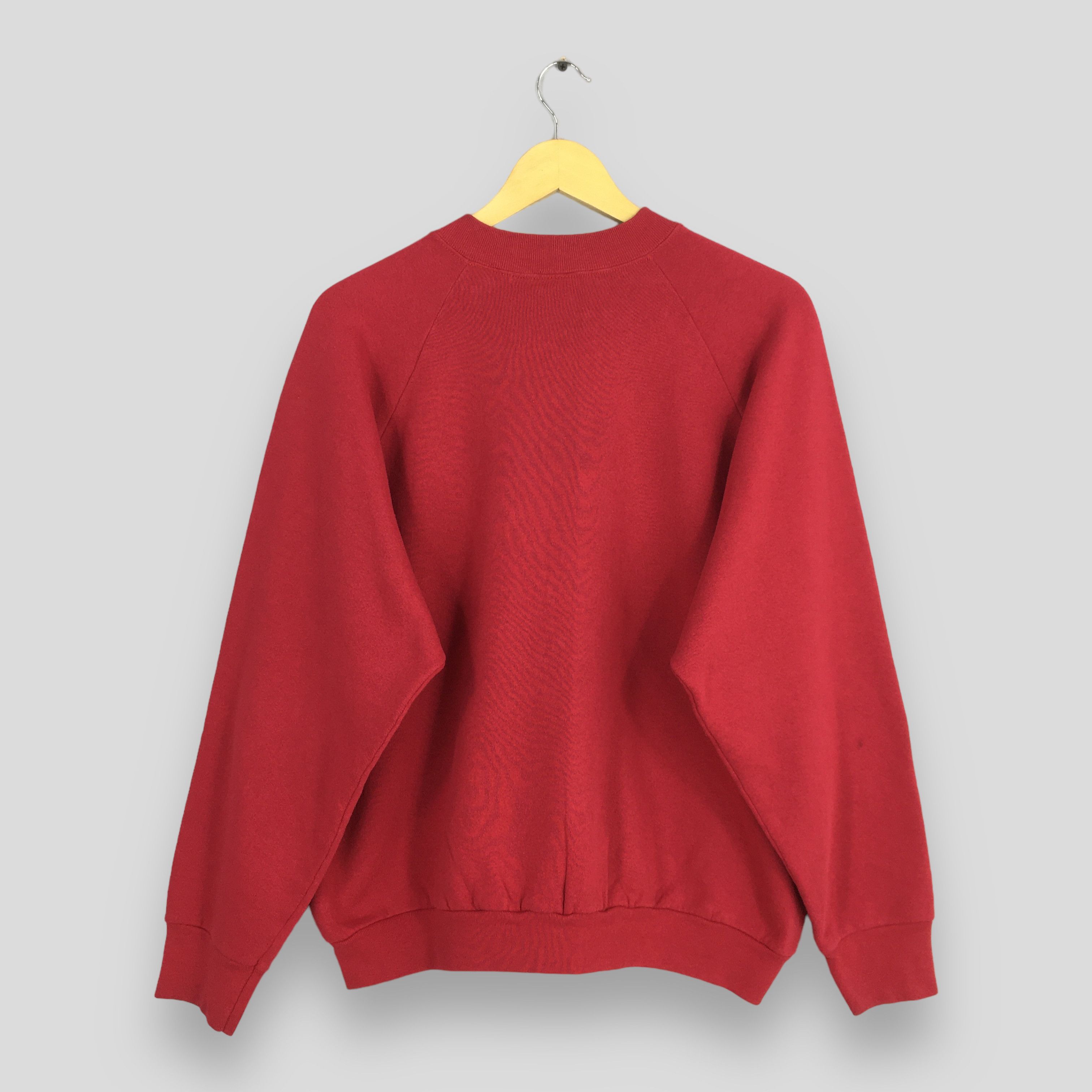 Fruit Of The Loom Vintage 90s Fruit Of The Loom Red Sweatshirt Jumper XLarge Size US XL / EU 56 / 4 - 6 Thumbnail