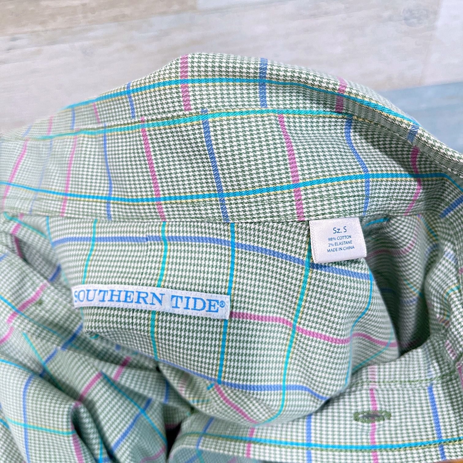 Southern Tide Southern Tide Grid Check Button Down Shirt Green Cotton S Size US S / EU 44-46 / 1 - 5 Thumbnail