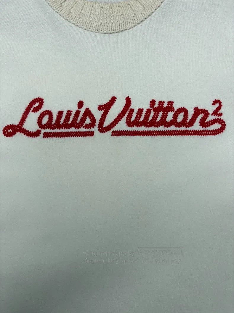 Louis Vuitton Louis Vuitton White and red knitted logo short sleeves Size US M / EU 48-50 / 2 - 4 Thumbnail