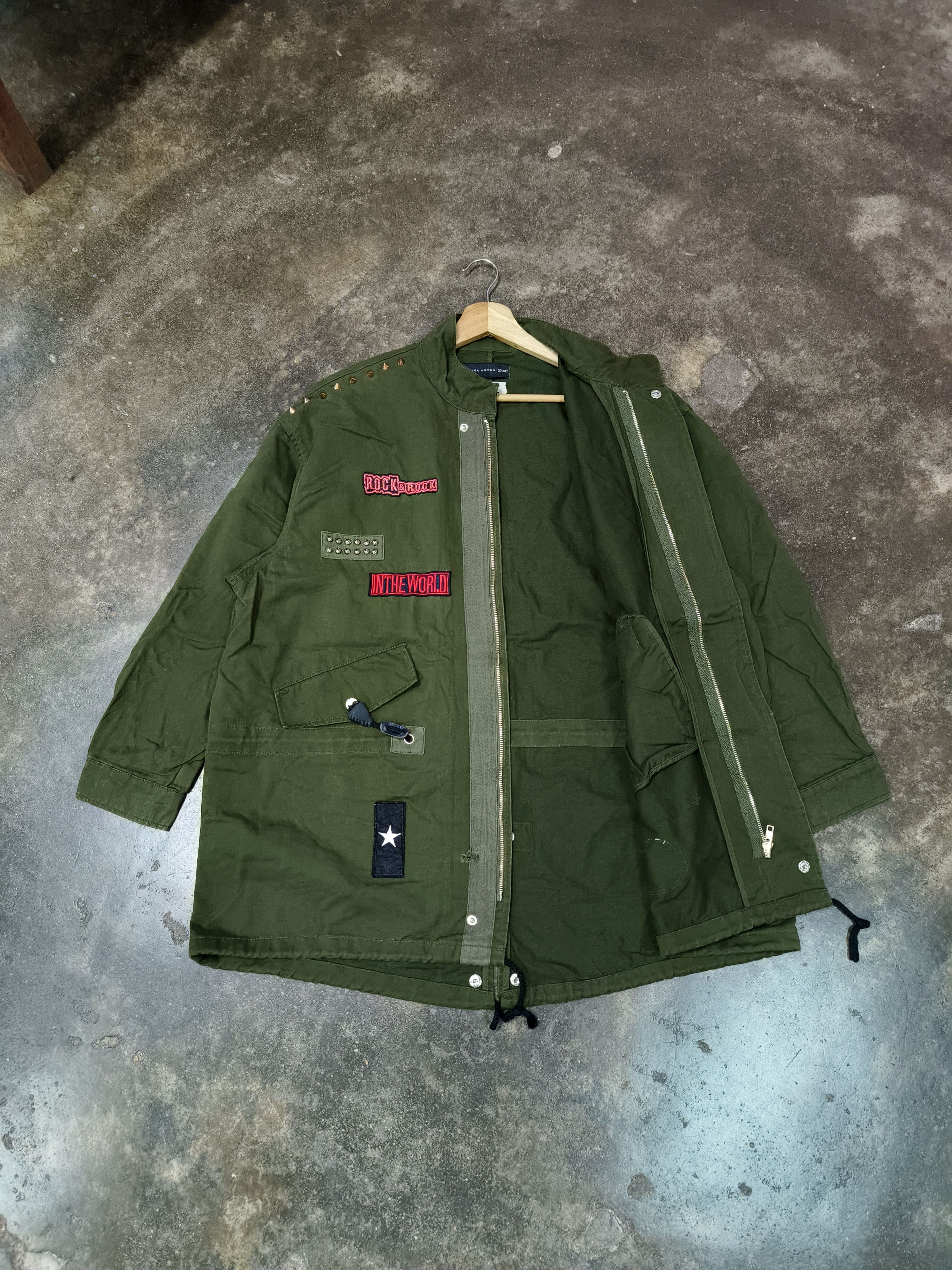 Zara ZARA WOMAN ROCK & ROCK L.B.G STYLE PARKA JACKET OVERSIZED Size L / US 10 / IT 46 - 3 Thumbnail