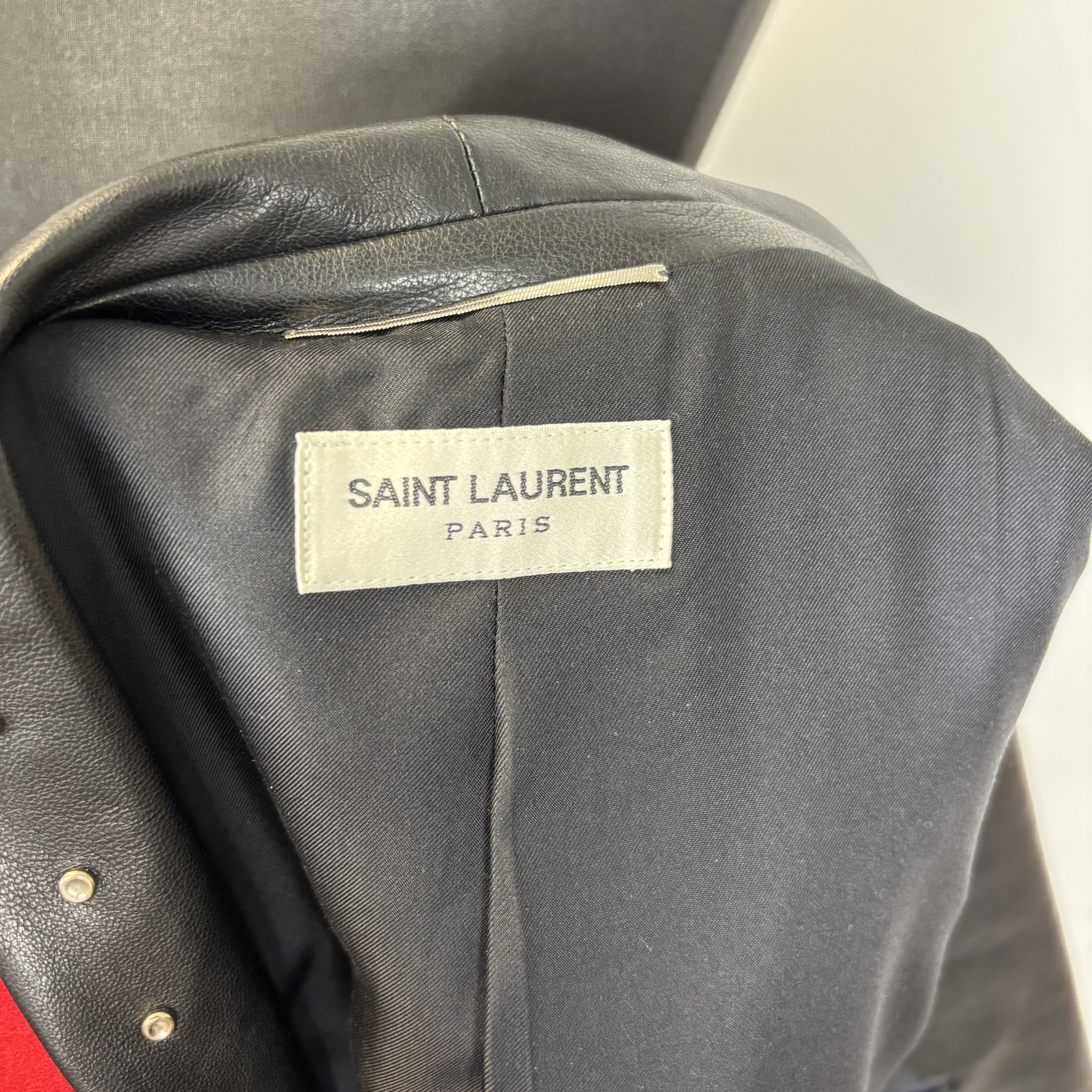 Saint Laurent Paris Saint Laurent Studded Collar Blazer Size 52R - 6 Thumbnail