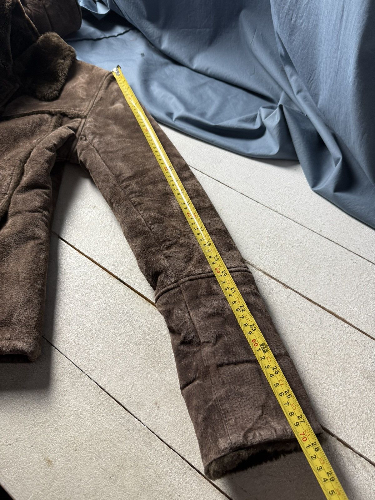 Gypsy Retro 00s Gipsy Brown Shearling Suede Leather Jacket Women S Size S / US 4 / IT 40 - 18 Thumbnail