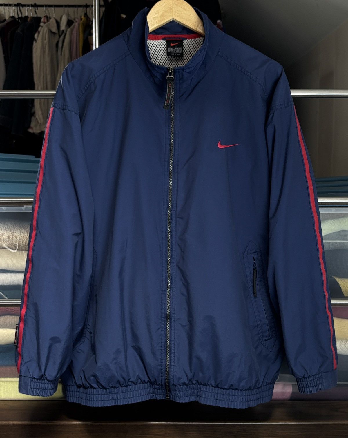 Nike × Vintage Vintage Nike Zip Track Jacket Swoosh Size US L / EU 52-54 / 3 - 1 Thumbnail