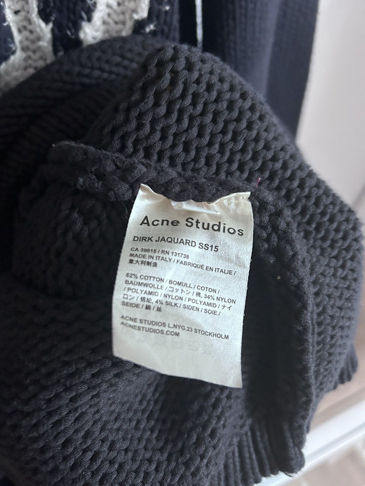 Acne Studios Acne Studios Jacquard Dirk SS15 Sweater as seen on Bladee Size US S / EU 44-46 / 1 - 7 Thumbnail