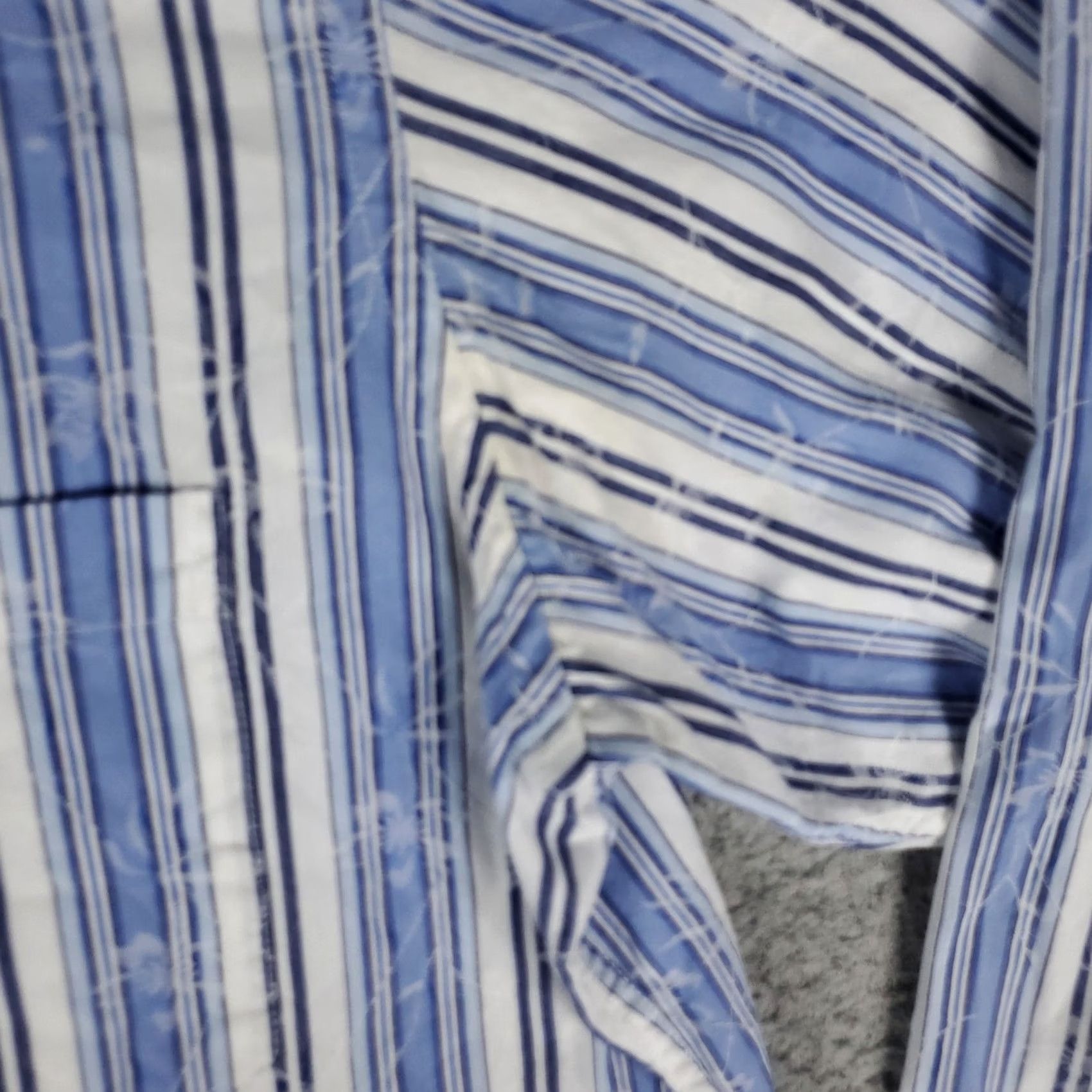 BUGATCHI Bugatchi Uomo Shirt Mens L White Blue Striped Casual Button Up Long Sleeve Size US L / EU 52-54 / 3 - 3 Thumbnail
