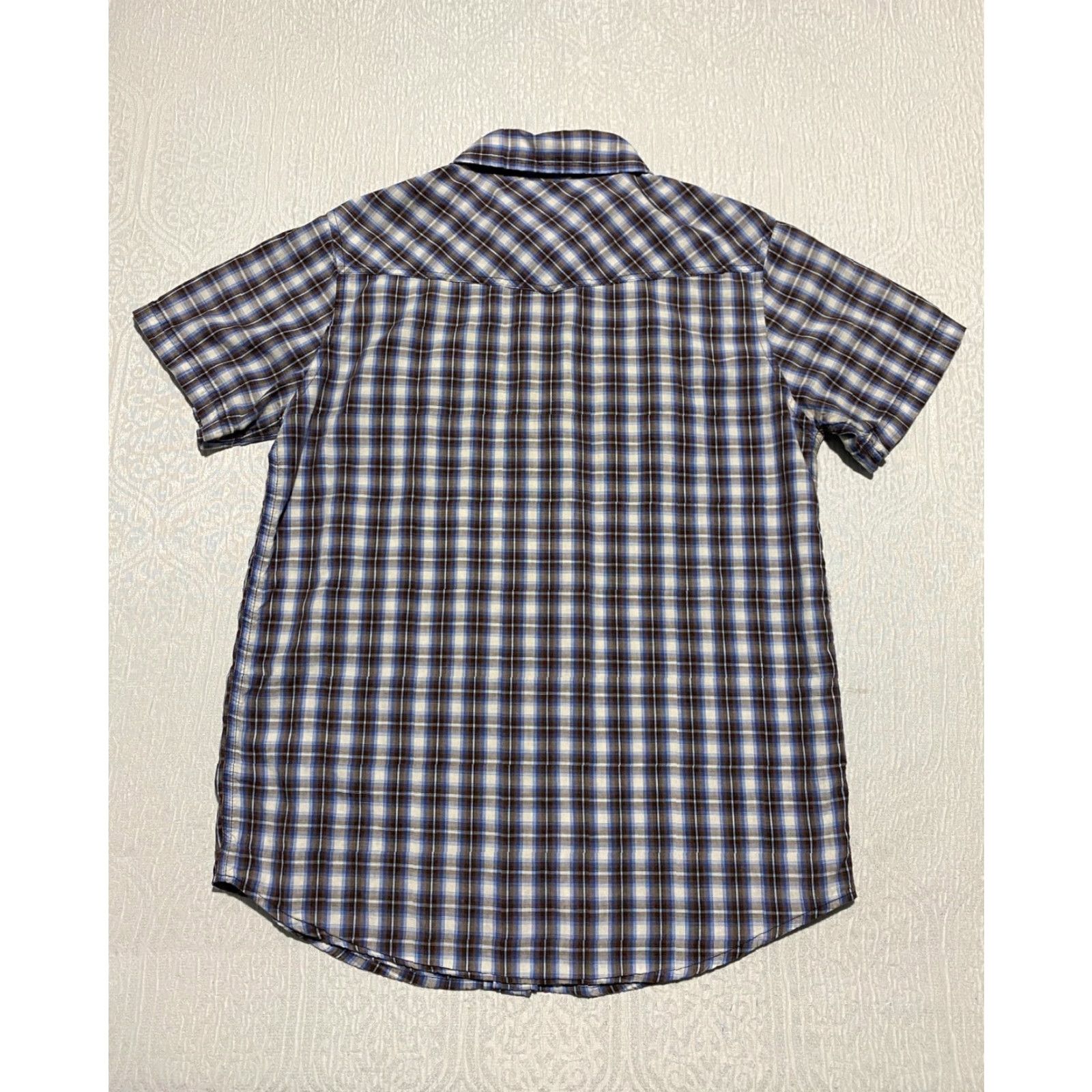Vintage Overdrive Clothing Shirt Mens S Blue Plaid Pearl Snap Casual Western Cowboy Size US S / EU 44-46 / 1 - 3 Thumbnail