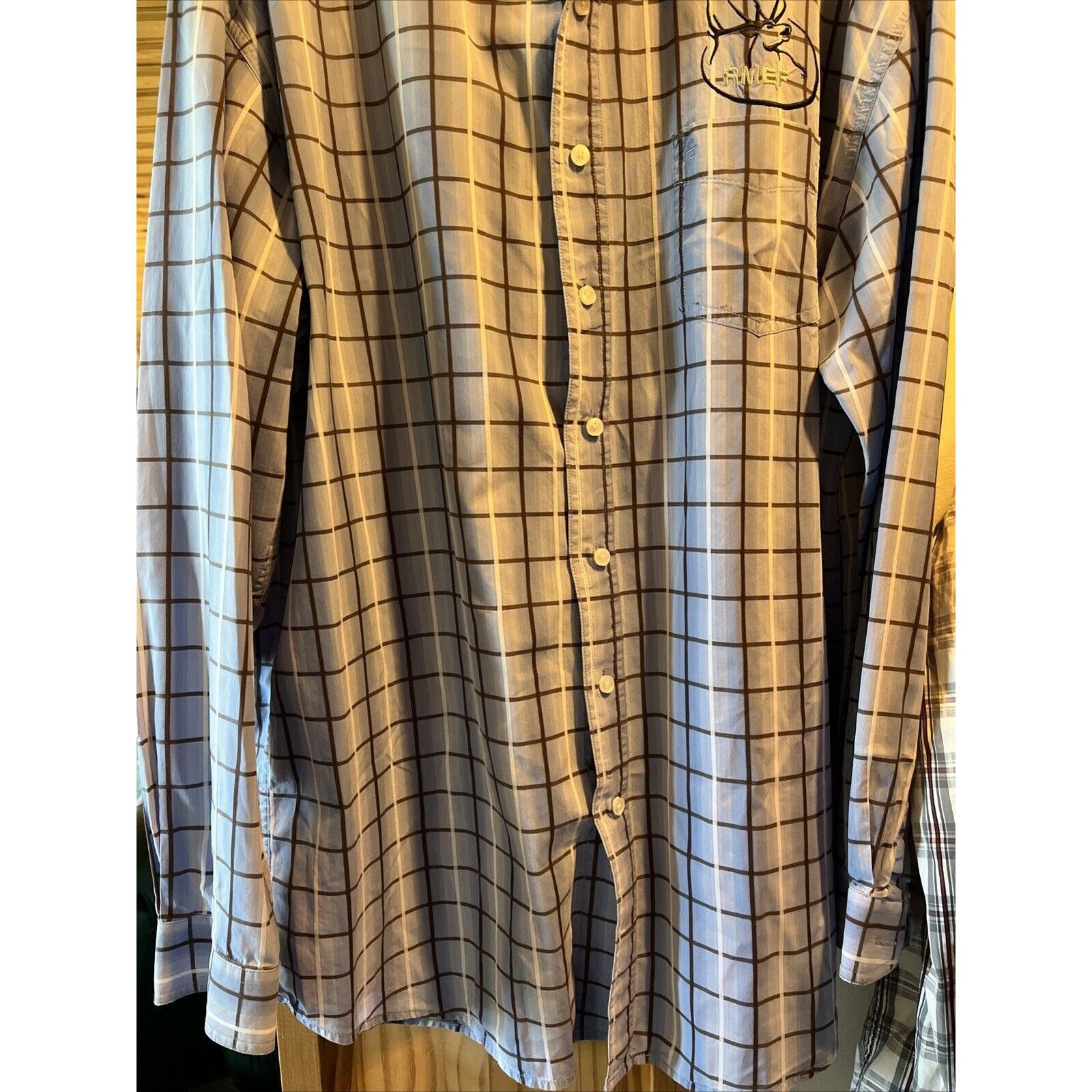 Stetson Stetson Men’s XXL Blue Plaid Long Sleeve Button Cotton Shirt Size US XXL / EU 58 / 5 - 6 Thumbnail