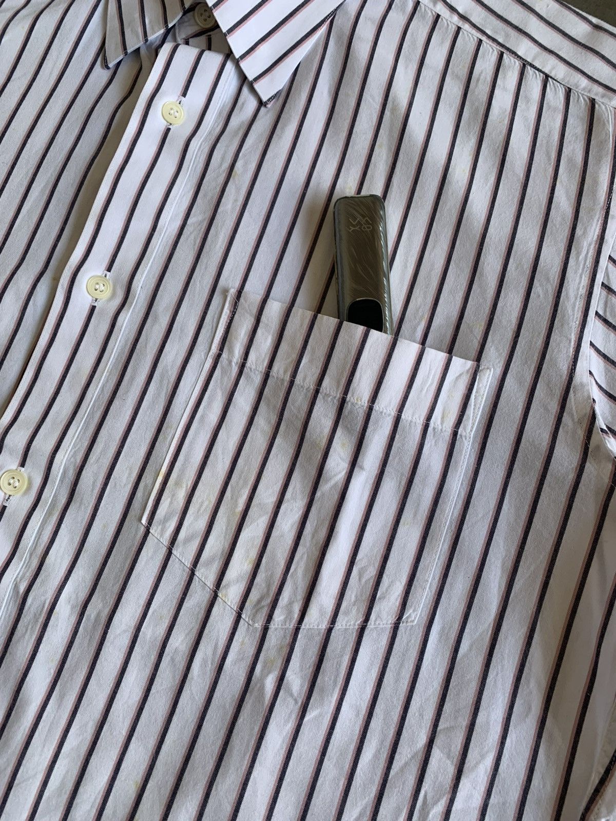 Issey Miyake 💥LAST SALE💥Issey Miyake Striped Shirt Japan Size US L / EU 52-54 / 3 - 4 Thumbnail