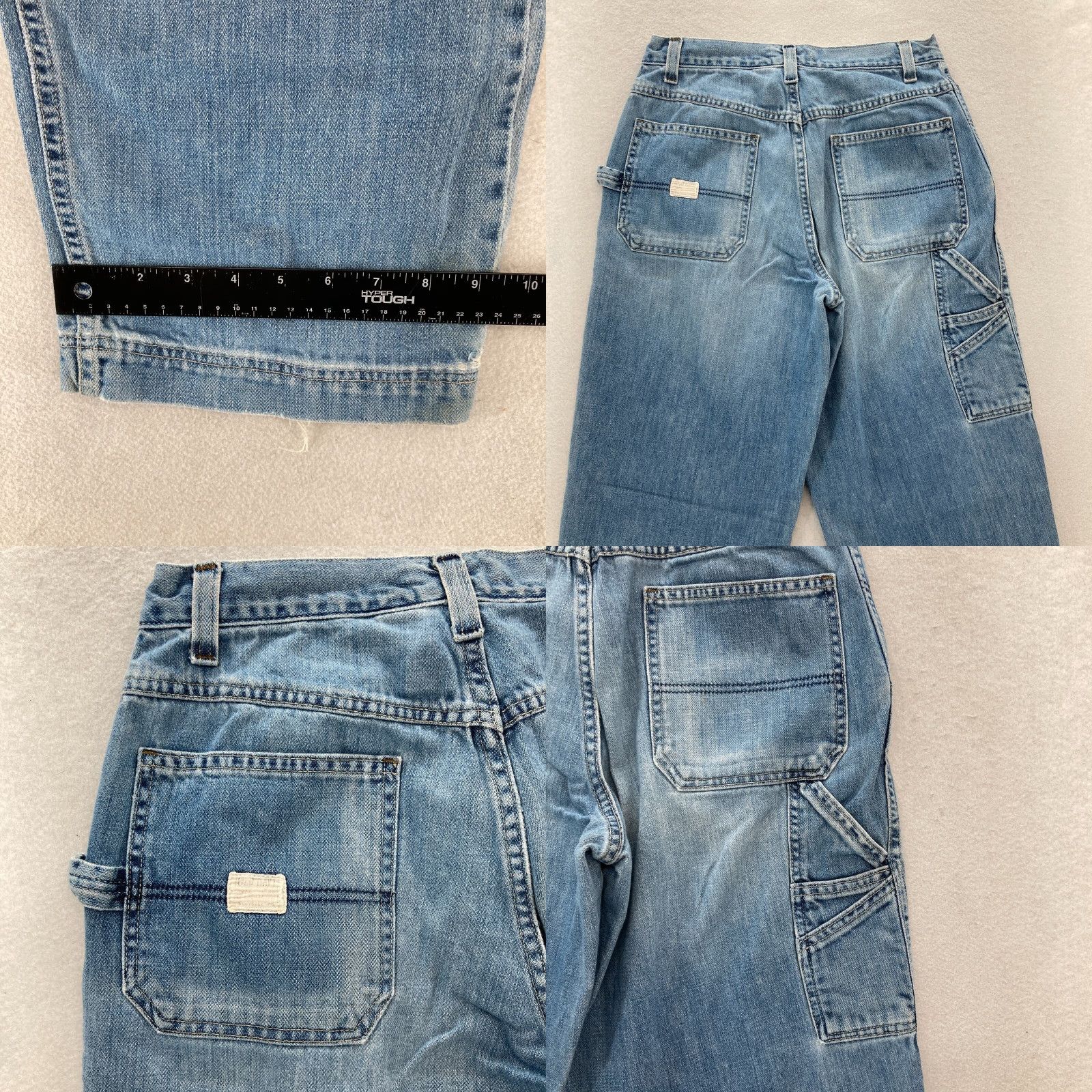 Old Navy VINTAGE Old Navy Painters Jeans Mens 31x32 Blue Denim Baggy Skater Y2K — 90s Grunge Hip Hop Vintage Size US 31 - 9 Thumbnail