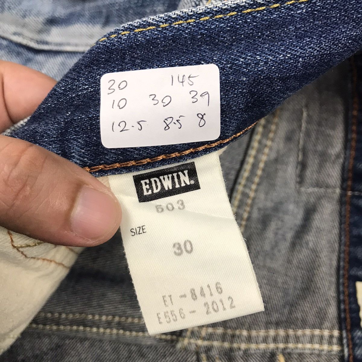 MADE IN JAPAN EDWIN DENIM FADED DISTRESSED PANTS 145