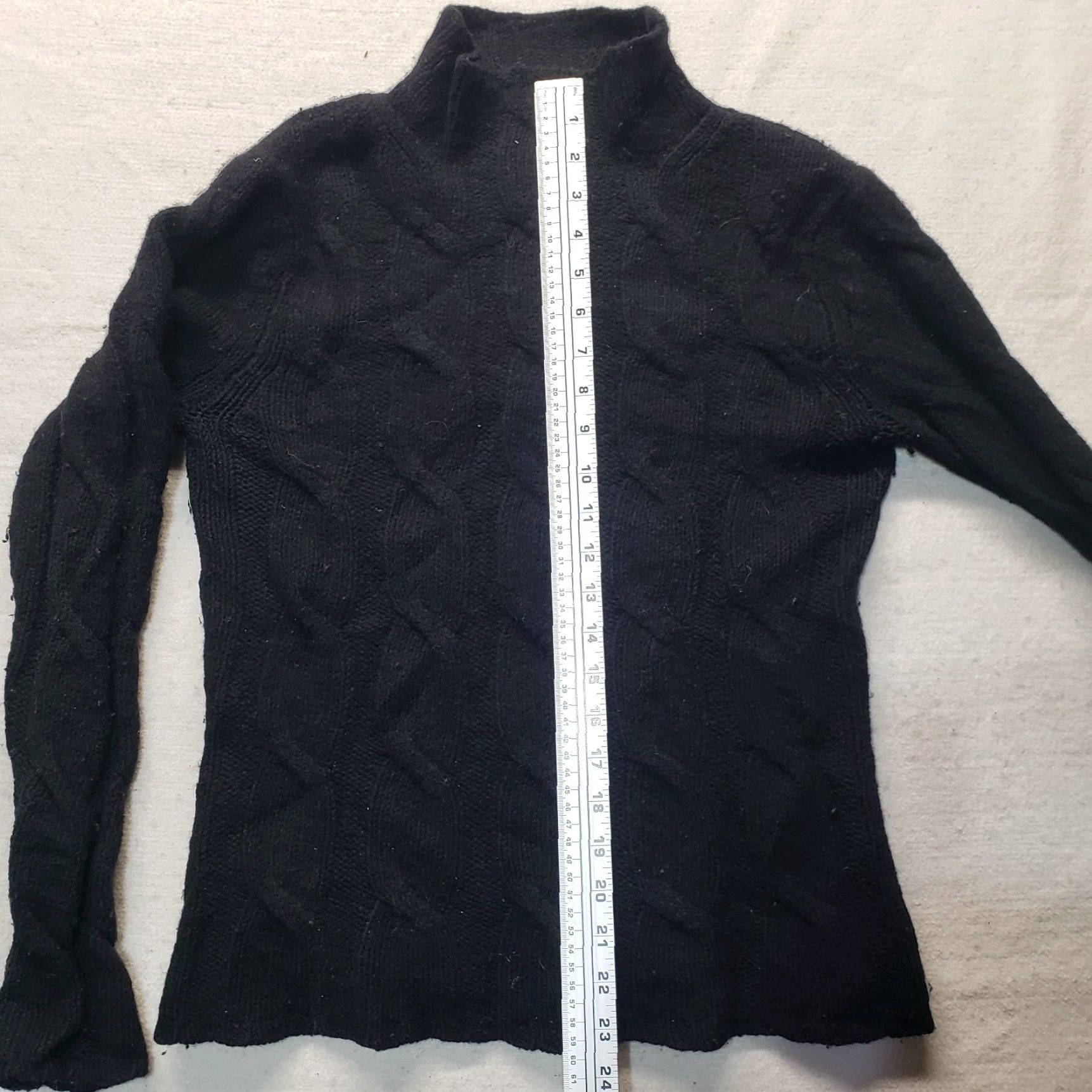 Eddie Bauer Eddie Bauer Solid Blue Lambs Wool Rabbit Cable Knit Sweater Womens Size M Medium Size M / US 6-8 / IT 42-44 - 6 Thumbnail