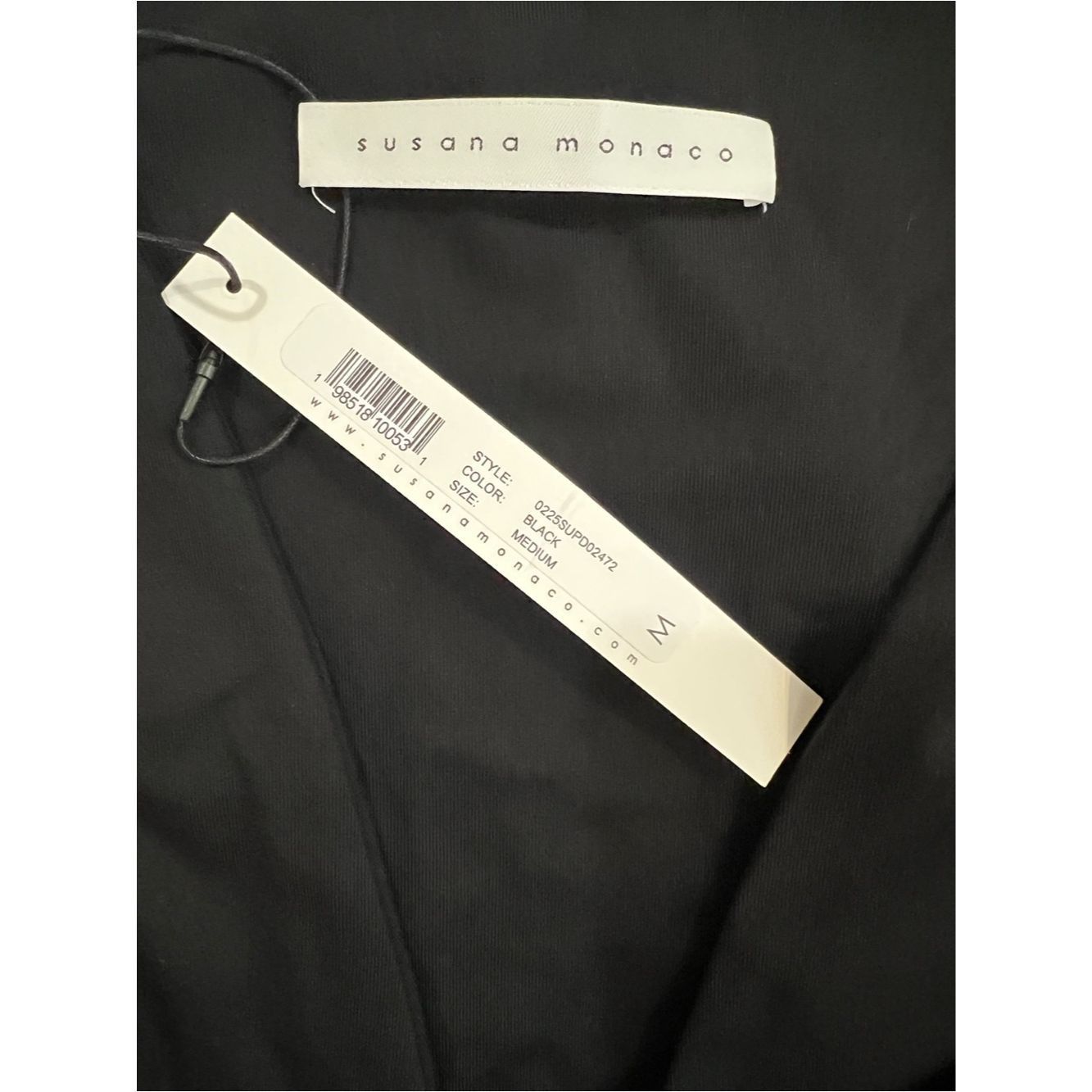 Susana Monaco Susana Monaco Low Wide Front Strap Tank Dress NWT Black Med Size M / US 6-8 / IT 42-44 - 5 Thumbnail