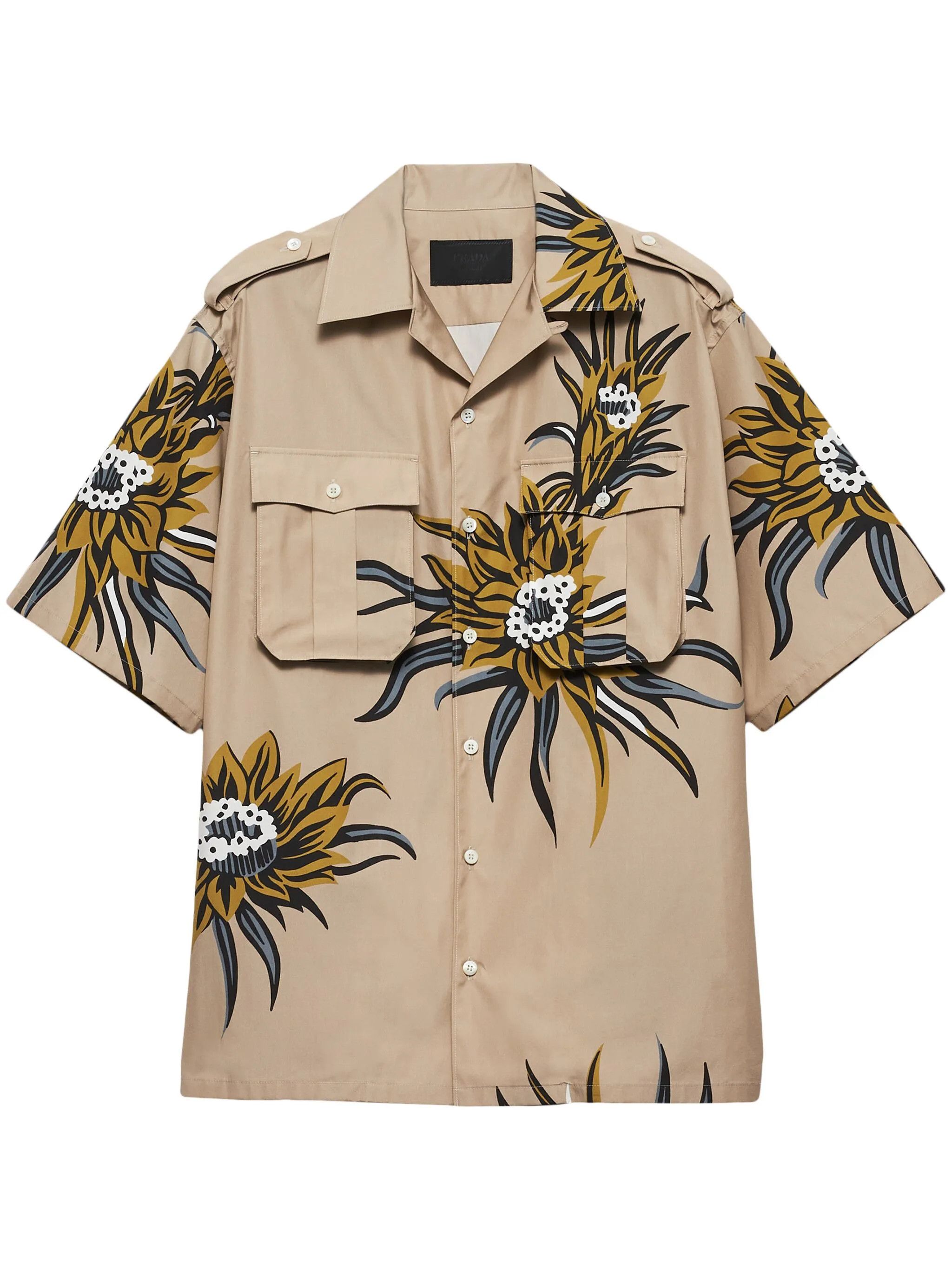 Prada o1bcso1str1025 Popeline Lilium Shirt in Multicolor Size US L / EU 52-54 / 3 - 1 Thumbnail