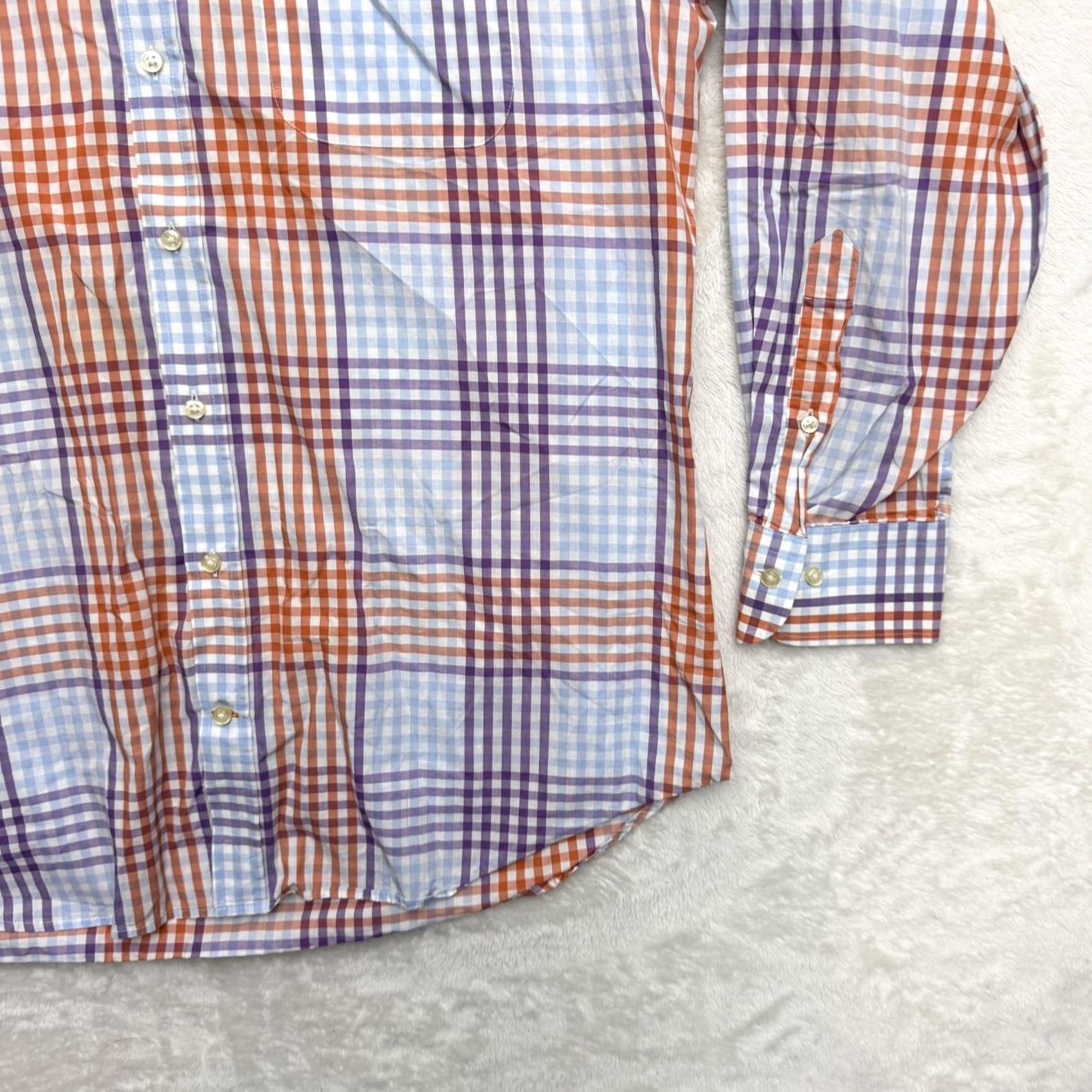 Peter Millar Peter Millar Shirt Mens Large Multicolor Plaid Button Down Long Sleeve Cotton Size US L / EU 52-54 / 3 - 4 Thumbnail