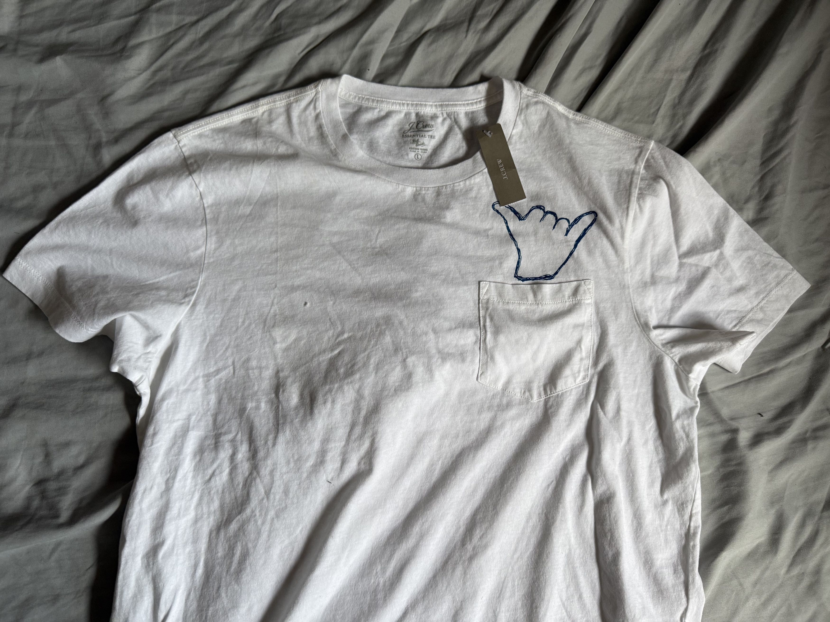 J.Crew J. Crew "Hang Loose" Essential Tee Shirt large $48 Size US L / EU 52-54 / 3 - 3 Thumbnail