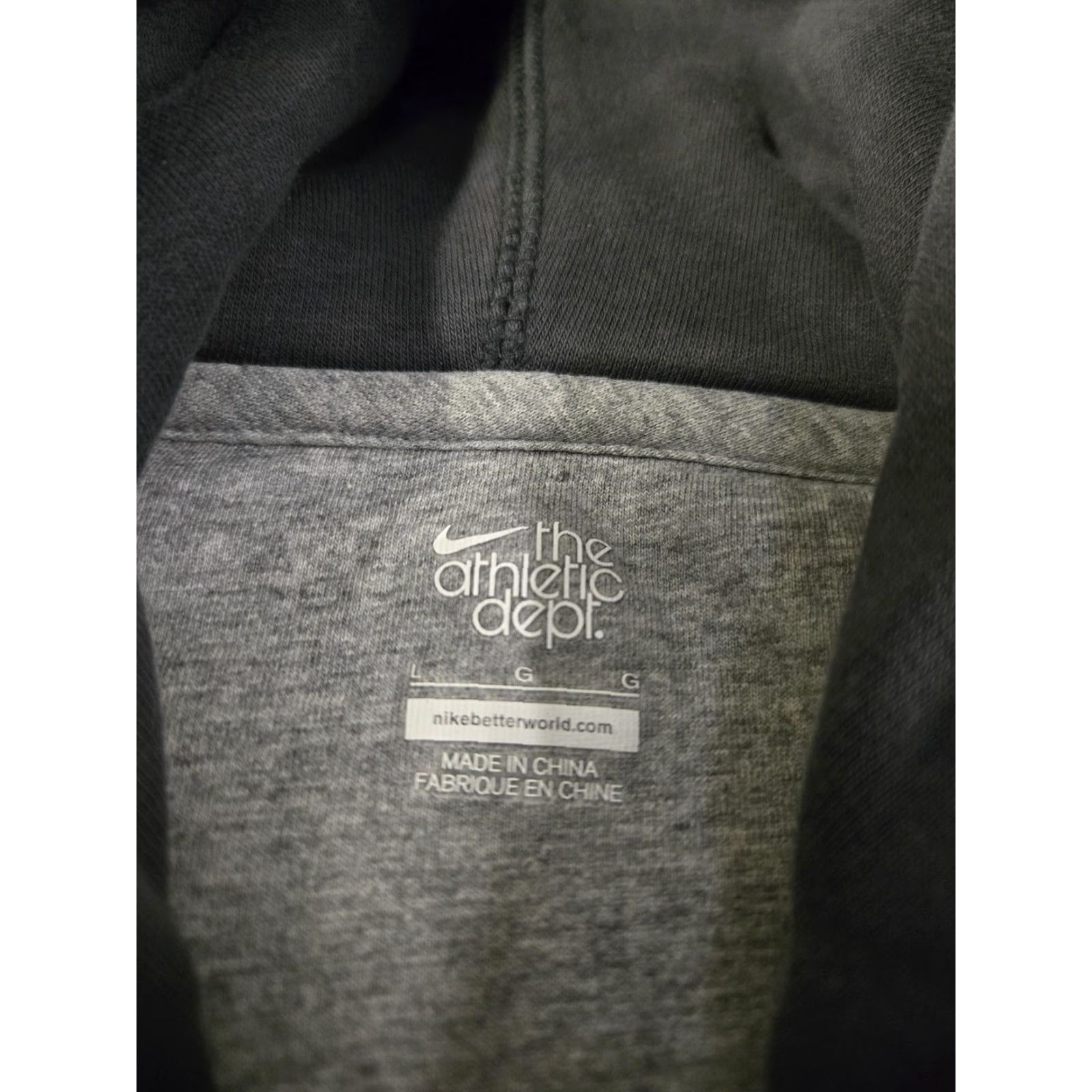 Nike Nike Hoodie Mens Large Gray Pullover Swoosh Logo Casual Athletic Dept Size US L / EU 52-54 / 3 - 6 Thumbnail