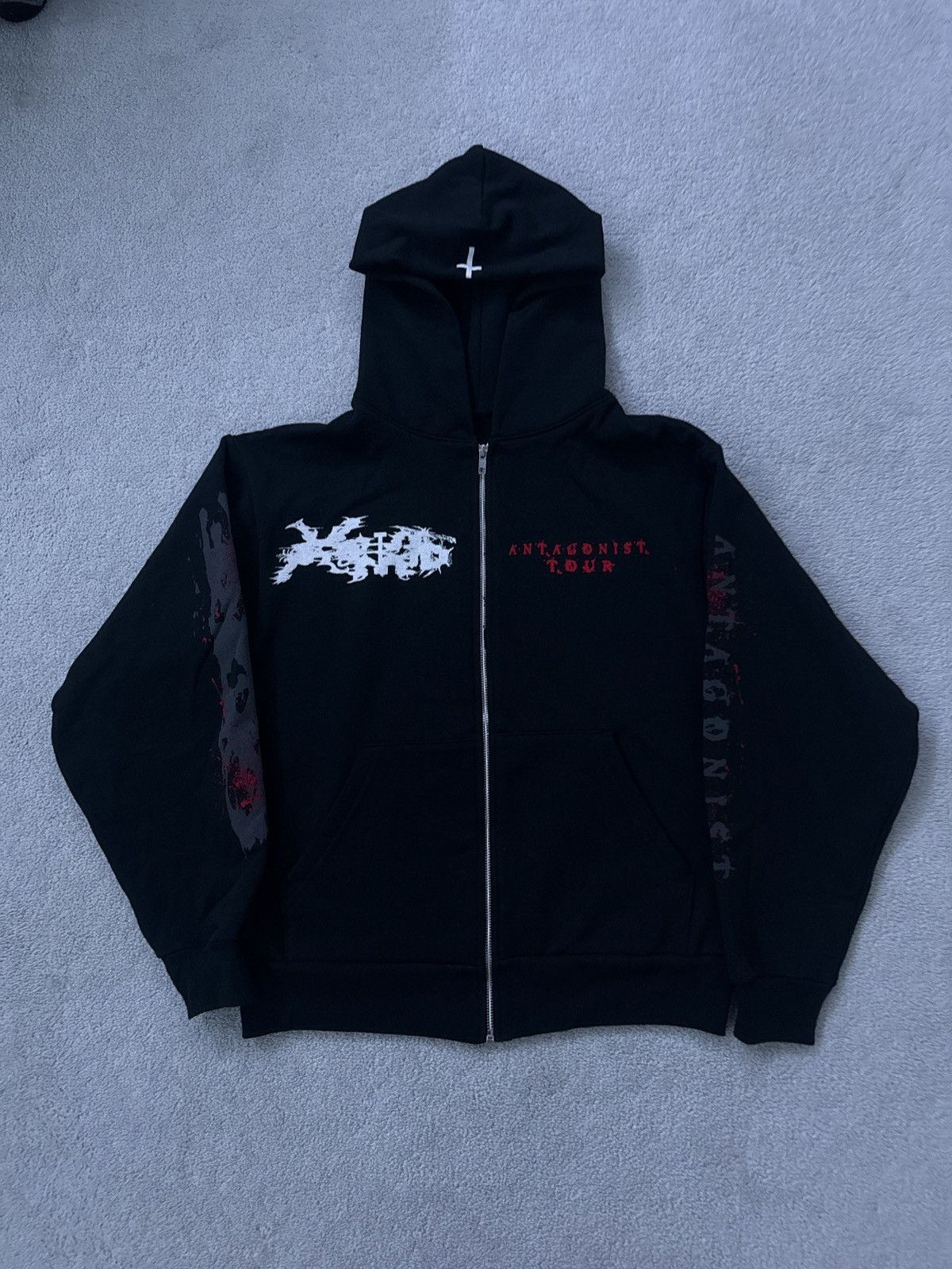 Ken Carson Ken Carson Antagonist 2.0 Upside Down Cross Zip Up 