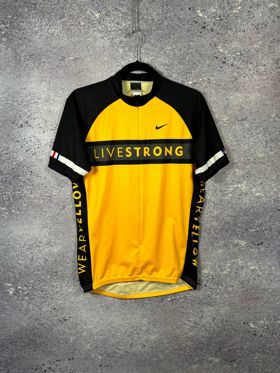 Bicycle × Nike × Vintage NIKE LIVESTRONG Cycling Jersey 3/4 Zip Men's Made In USA Size US XL / EU 56 / 4 - 1 Thumbnail