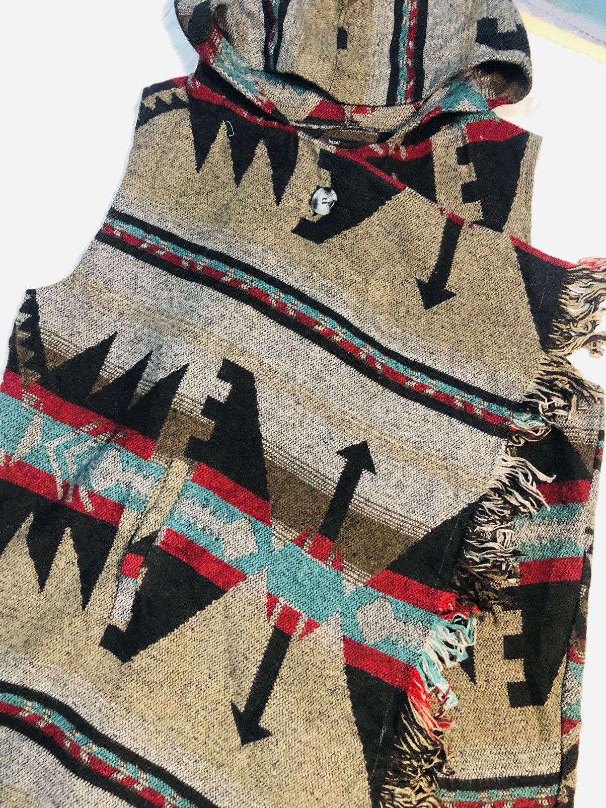 Vintage Navajo Hoodie Sleeveless (1) Size US XL / EU 56 / 4 - 3 Thumbnail