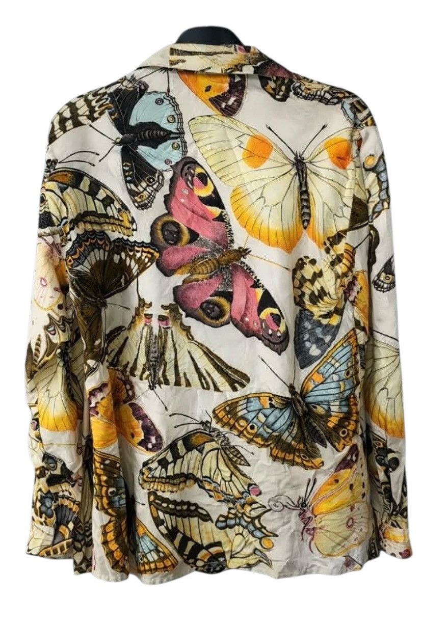 Gucci 1990s Gucci tom ford butterfly print silk shirt Size S / US 4 / IT 40 - 2 Thumbnail