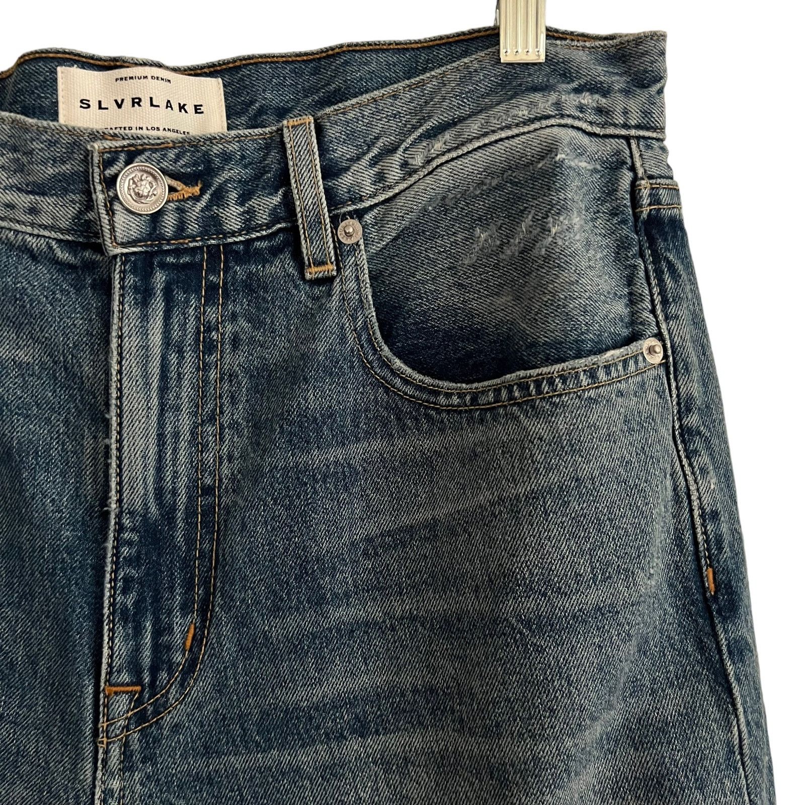 SLVRLAKE SLVRLAKE Distressed Roxy Jeans - After The Storm Size 31 Size 31" - 7 Thumbnail