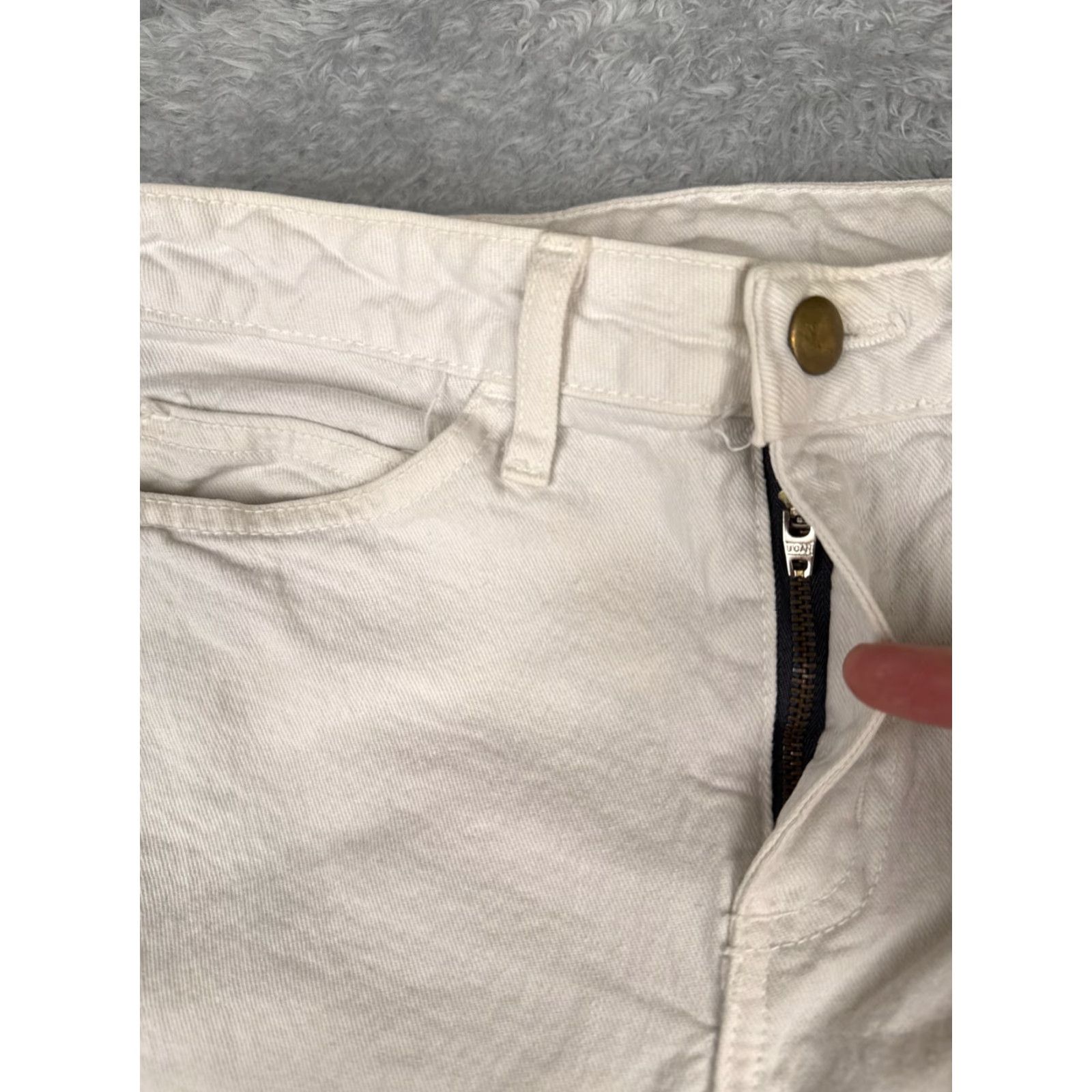 Vintage VINTAGE The Slim Slack Jeans Womens 28 White Denim Skinny Mid Rise 28x32 Distressed 90s Cowboy Theme Mens? Size 28" / US 6 / IT 42 - 5 Thumbnail
