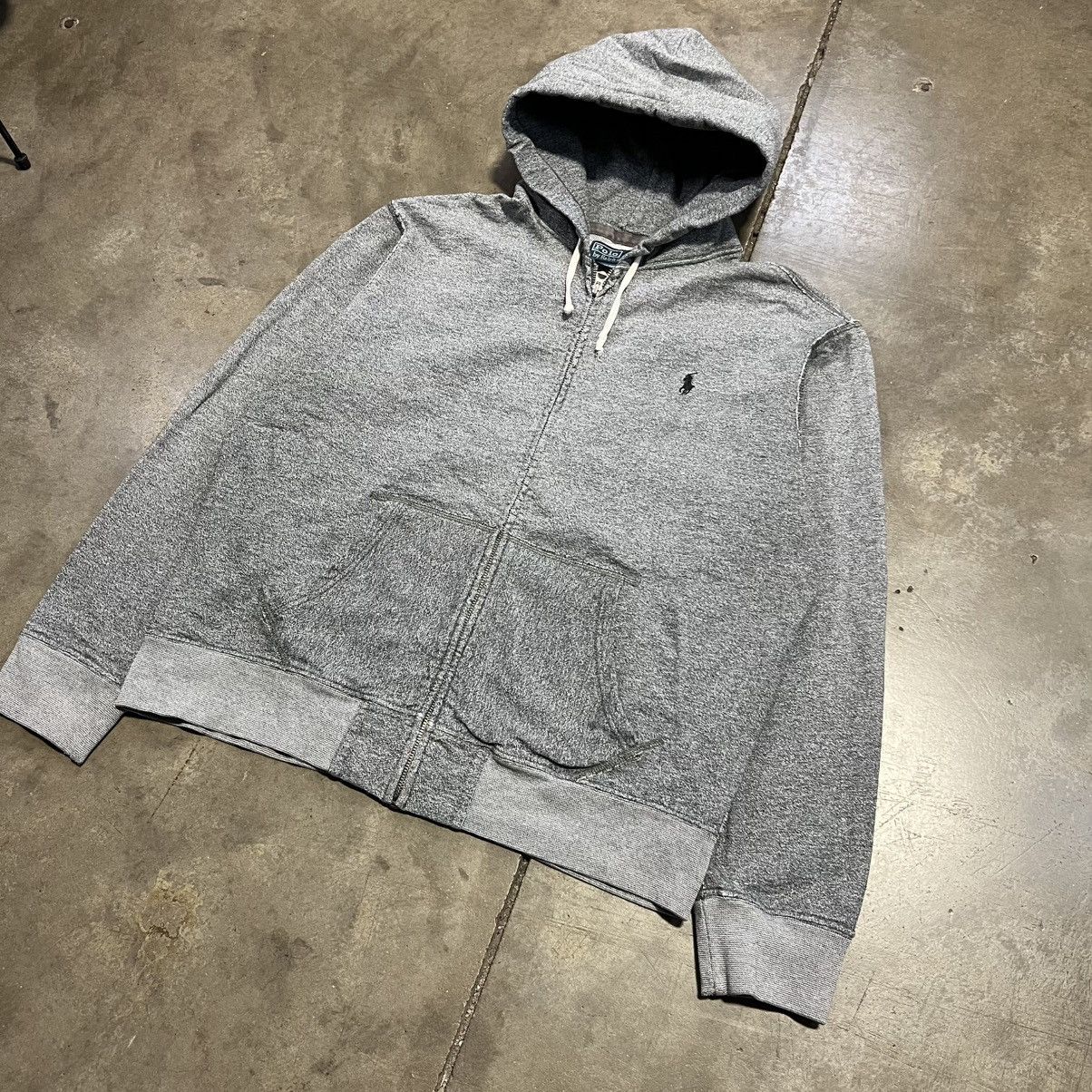 Vintage Vintage Polo Ralph Lauren Zip Up Hoodie Sweatshirt Mini Pony Size US XL / EU 56 / 4 - 2 Thumbnail