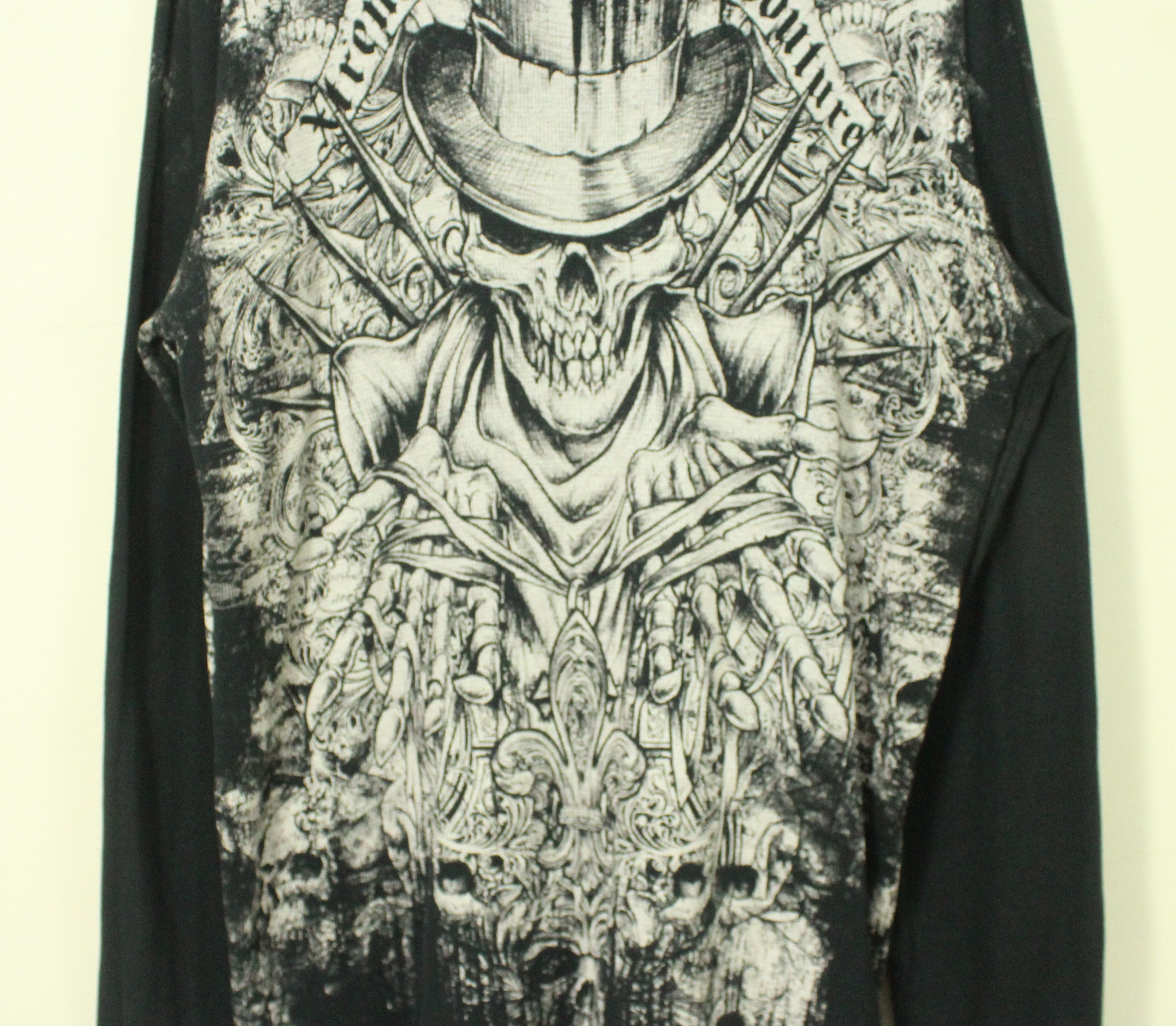 Vintage EXTREME COUTURE Shirt Skull Thermal Graphic Taatoo Size US XXL / EU 58 / 5 - 6 Thumbnail