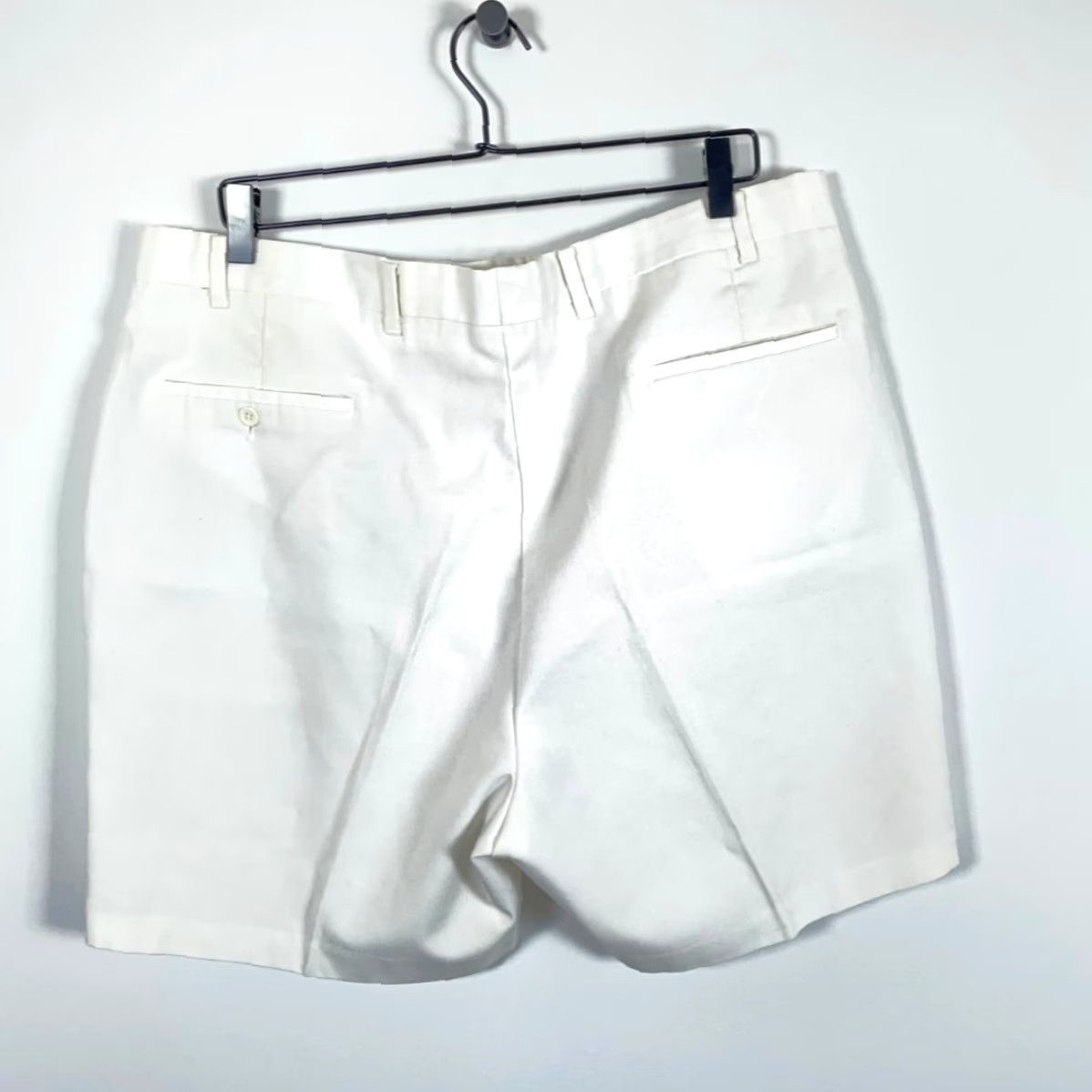 Vintage VINTAGE 80s Tennis Shorts Mens 38 x 6 White Lightweight Polyester Cotton Scovill Zipper Shorts Size US 38 / EU 54 - 2 Thumbnail