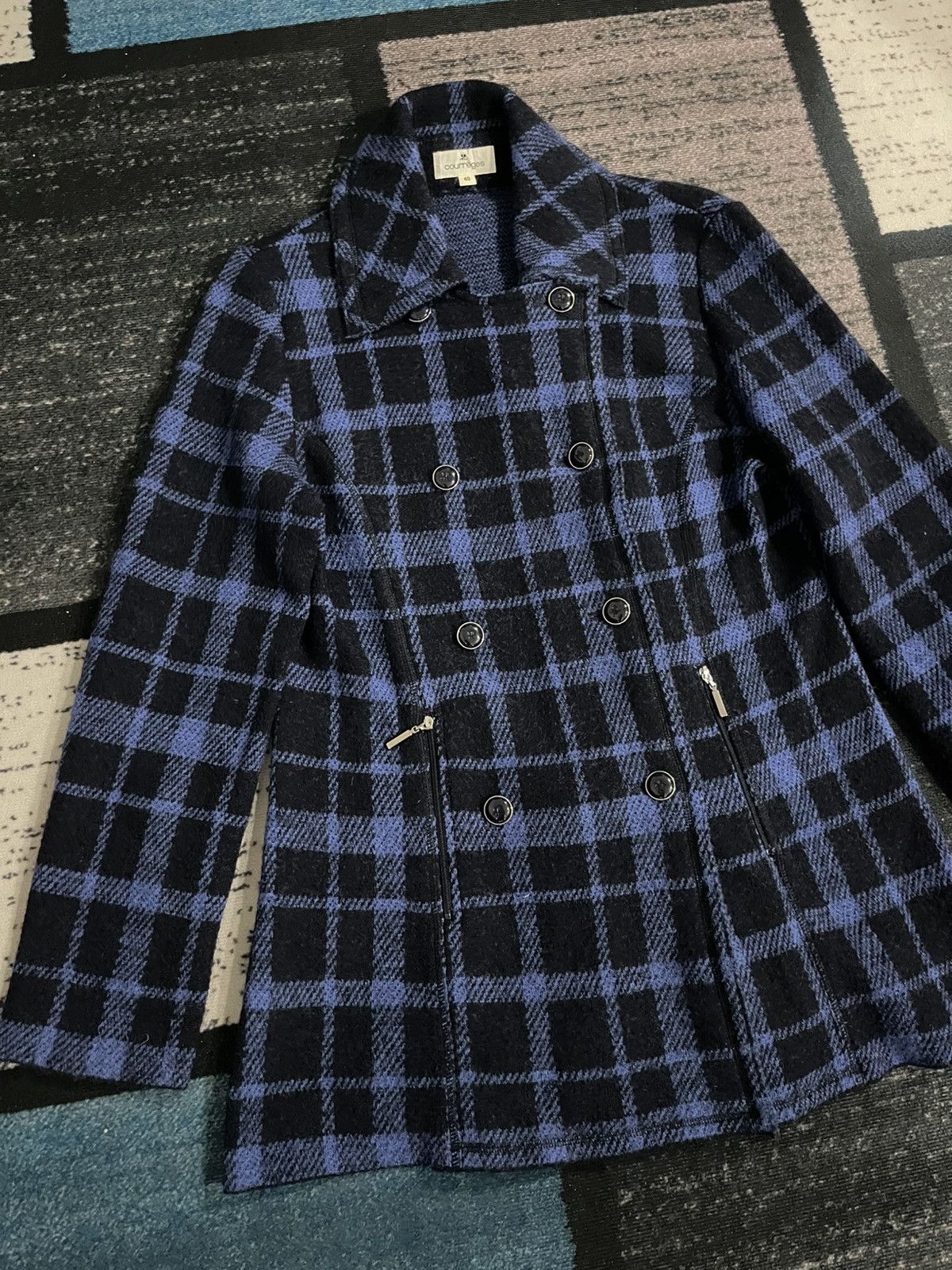 Courreges Vintage Courreges Plaid Wool Jacket Size S / US 4 / IT 40 - 4 Thumbnail
