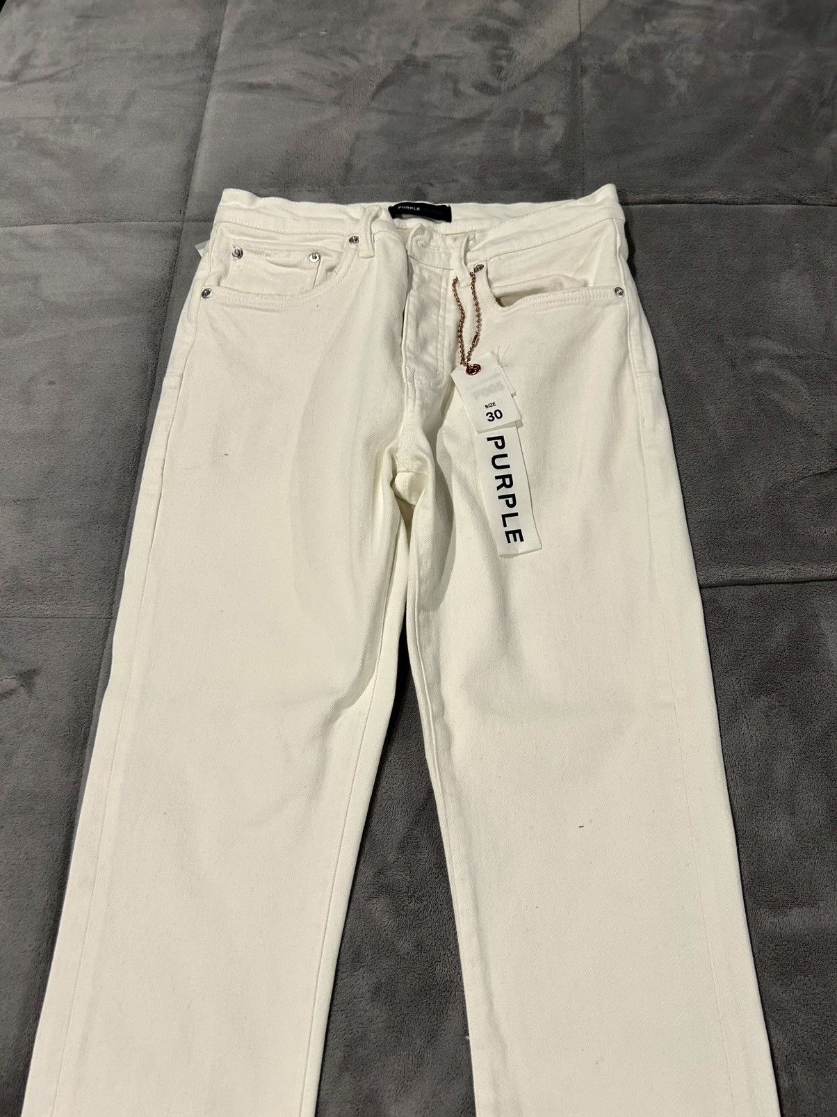 Purple Brand Purple Brand P001 Leathered White Size US 30 / EU 46 - 1 Thumbnail
