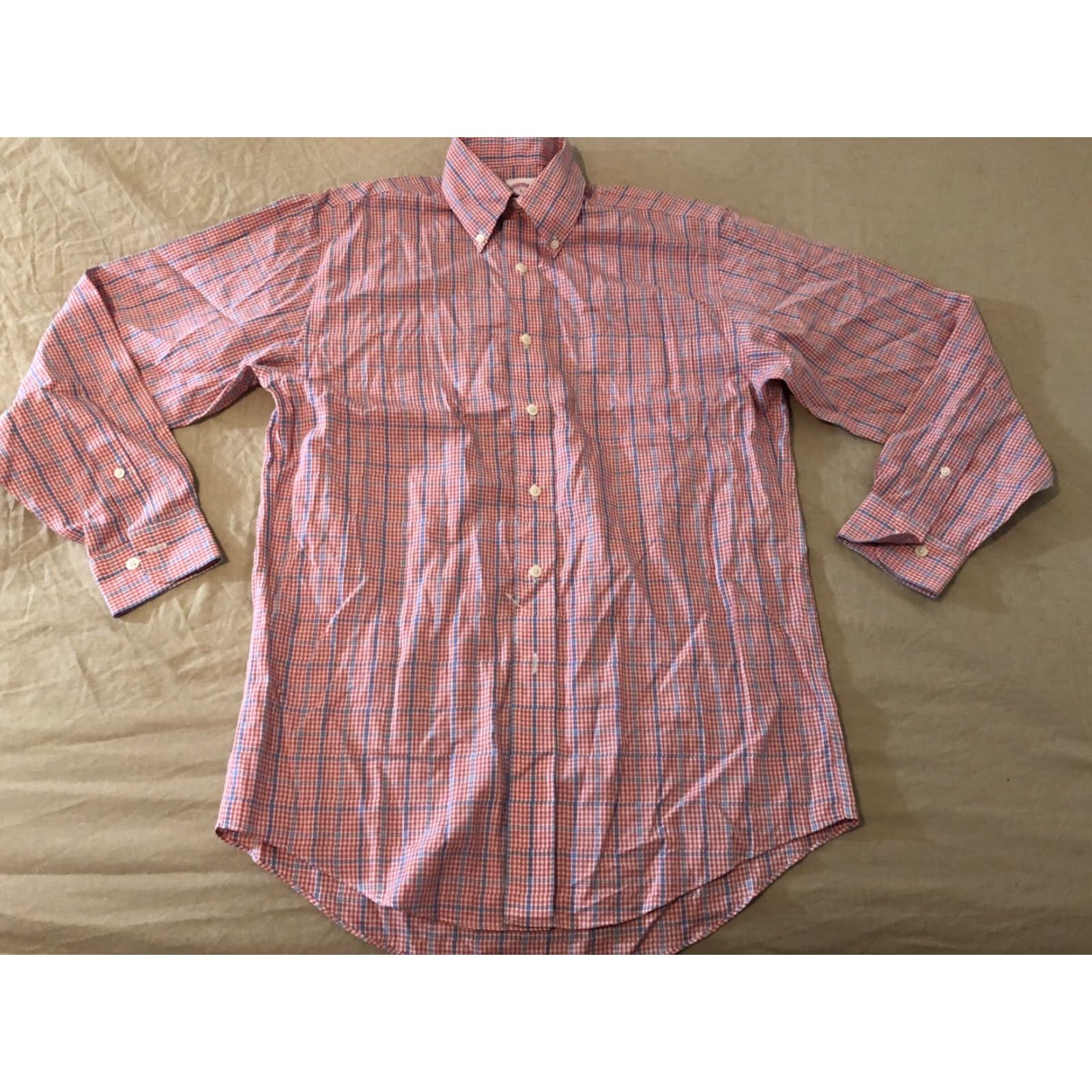 Brooks Brothers Brooks Brothers Dress Shirt S Mens Pink Cotton Button Small Shirt Size 36R - 2 Thumbnail