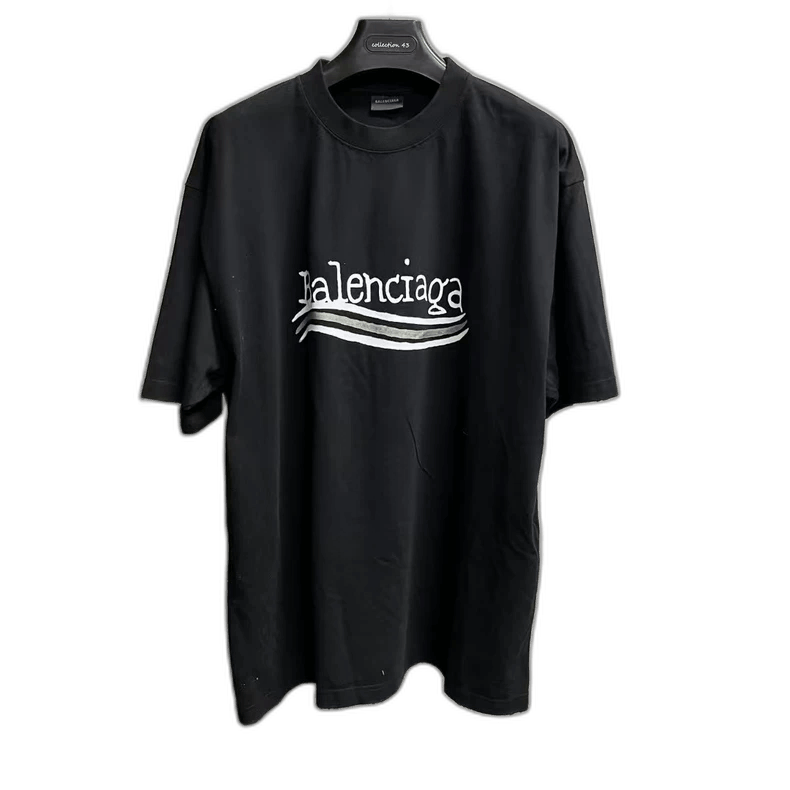 Balenciaga Balenciaga Black Letter Print Short Sleeve T-Shirt Size US XL / EU 56 / 4 - 1 Thumbnail