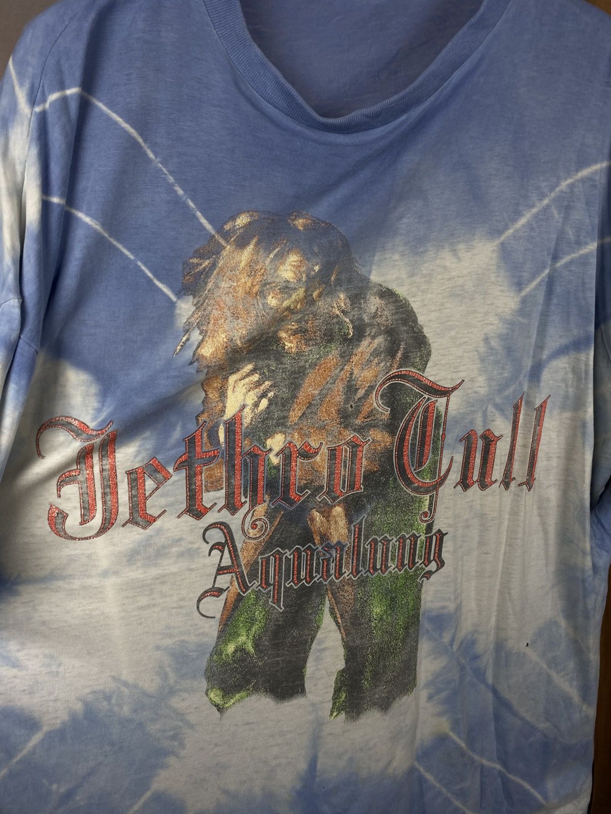 Vintage 🧌Vintage 80s Jethro Tull Aqualung Tie-Dye Concert Tour Tee🧌 Size US XL / EU 56 / 4 - 3 Thumbnail