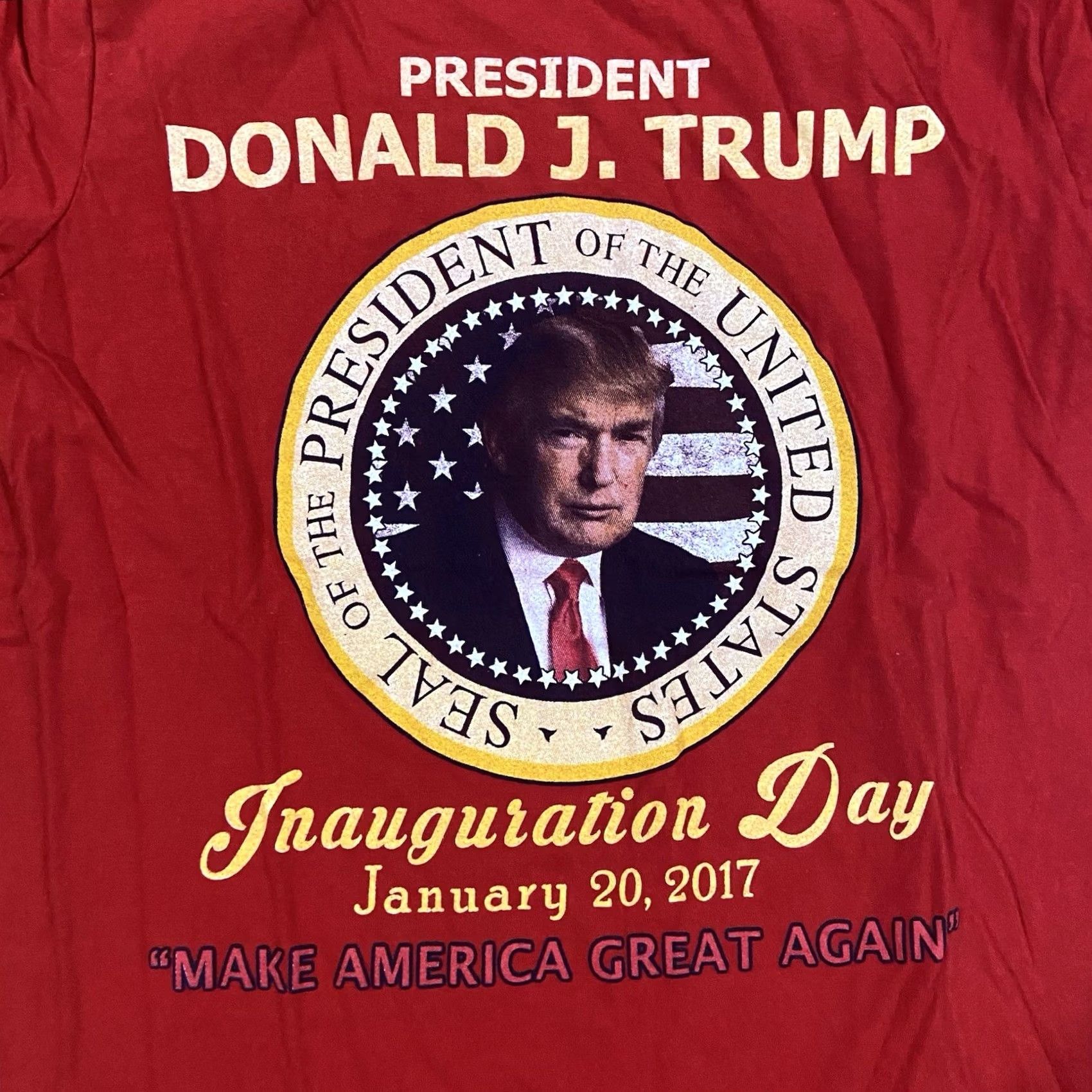 Vintage VINTAGE DAY USA Flag T-Shirt M Red Men USA 2017 Trump Inauguration Day Tee Size US M / EU 48-50 / 2 - 5 Thumbnail