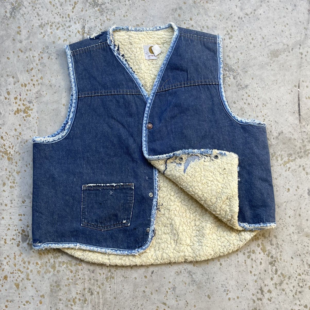 Carhartt Vintage denim blue Carhartt Sherpa vest Size US XL / EU 56 / 4 - 3 Thumbnail