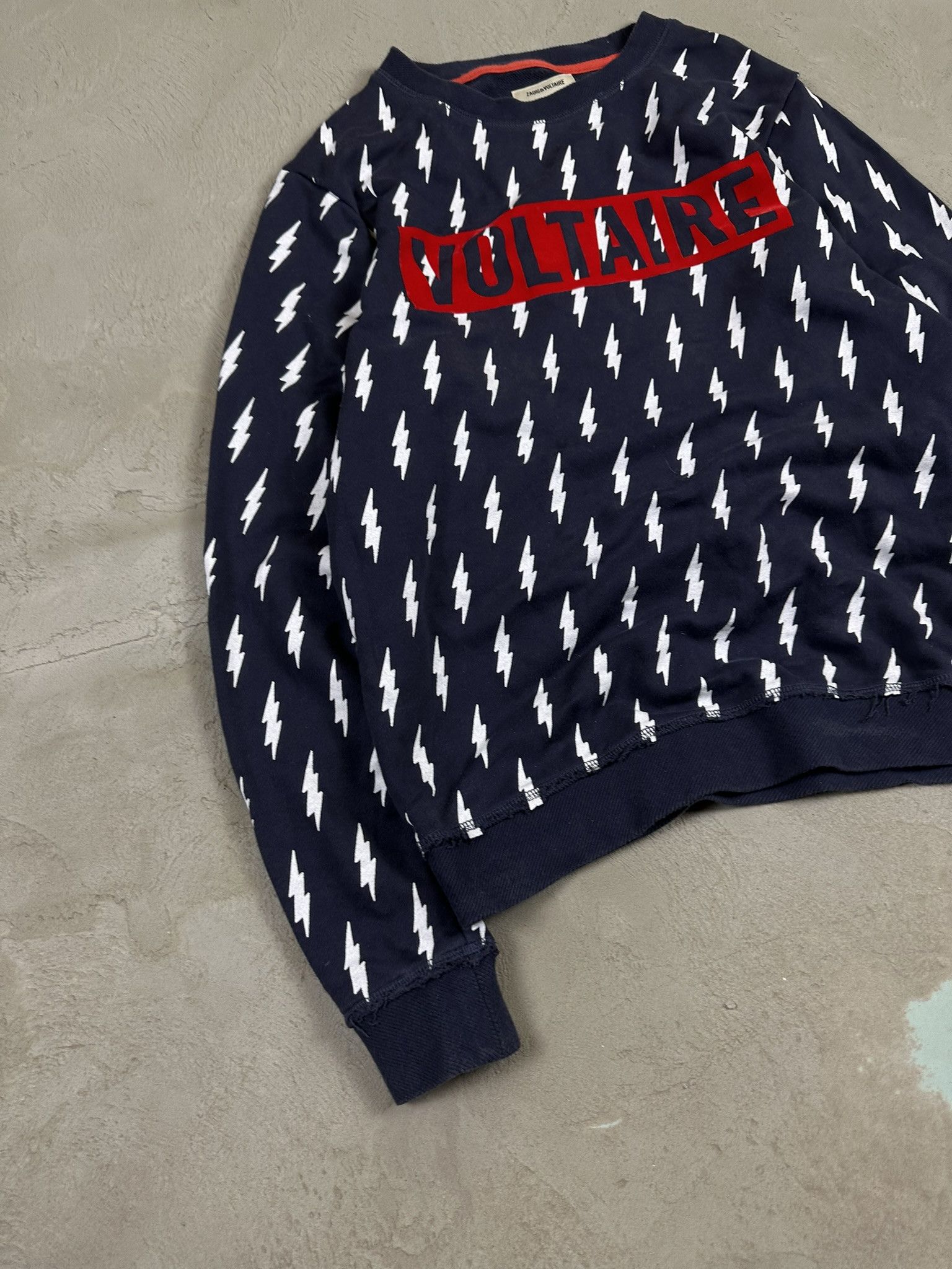 Zadig & Voltaire Zadig & Voltaire Lightning Pattern Logo Sweatshirt Crewneck Size US S / EU 44-46 / 1 - 5 Thumbnail