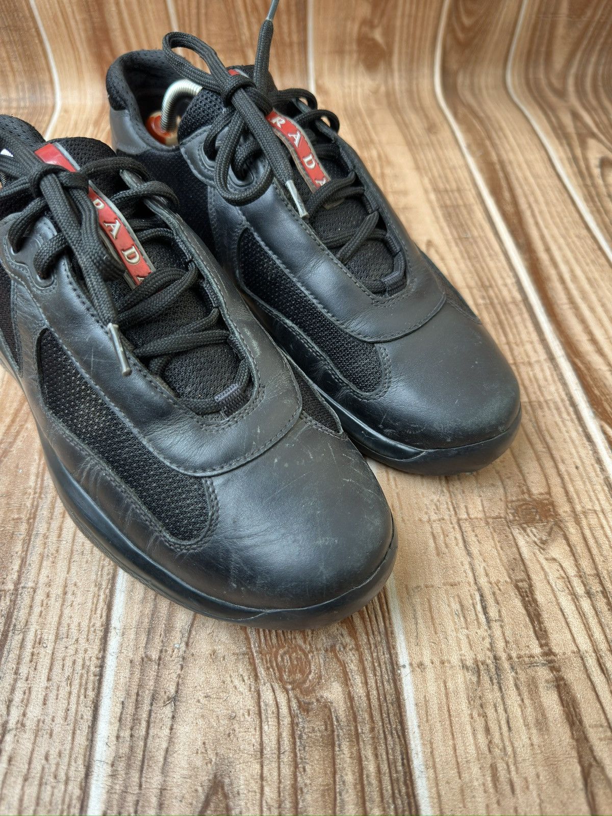 Prada Prada America's Cup Red Tab Leather Sneaks PS0906 Size US 7.5 / EU 40-41 - 10 Thumbnail