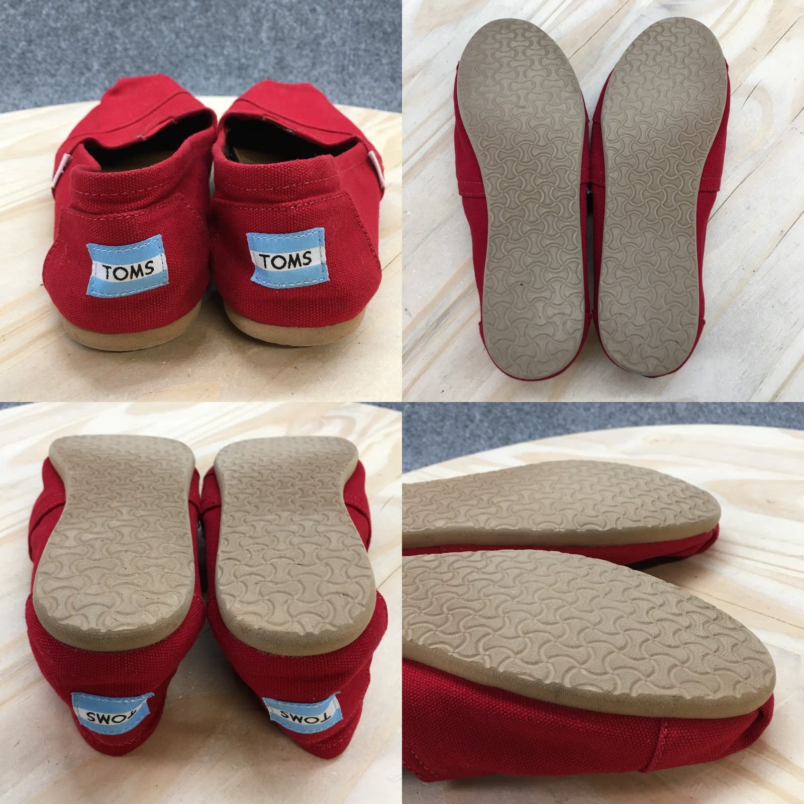 Toms TOMS Loafer Womens 7.5 Red Alpargata Classic Slip On Casual Comfort Canvas Size US 8 / IT 38 - 8 Thumbnail