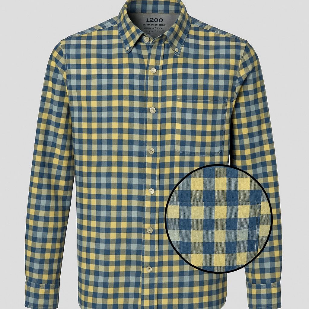 Izod Men's IZOD Button-Down Shirt Size Small Yellow Blue Plaid Size US S / EU 44-46 / 1 - 2 Thumbnail