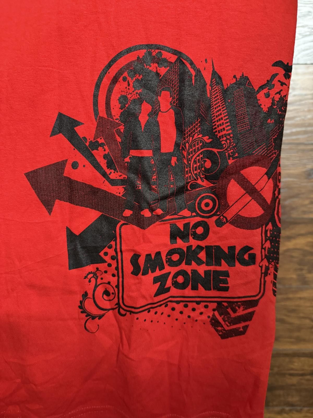 Delta Y2K No Smoking Zone T-shirt Wraparound Tee L Size US L / EU 52-54 / 3 - 3 Thumbnail
