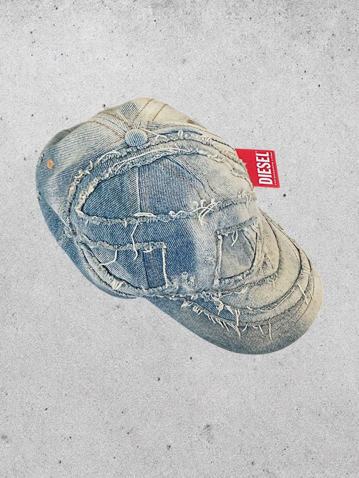 Diesel Diesel C-Obi Distressed Denim Hat Size ONE SIZE - 1 Thumbnail