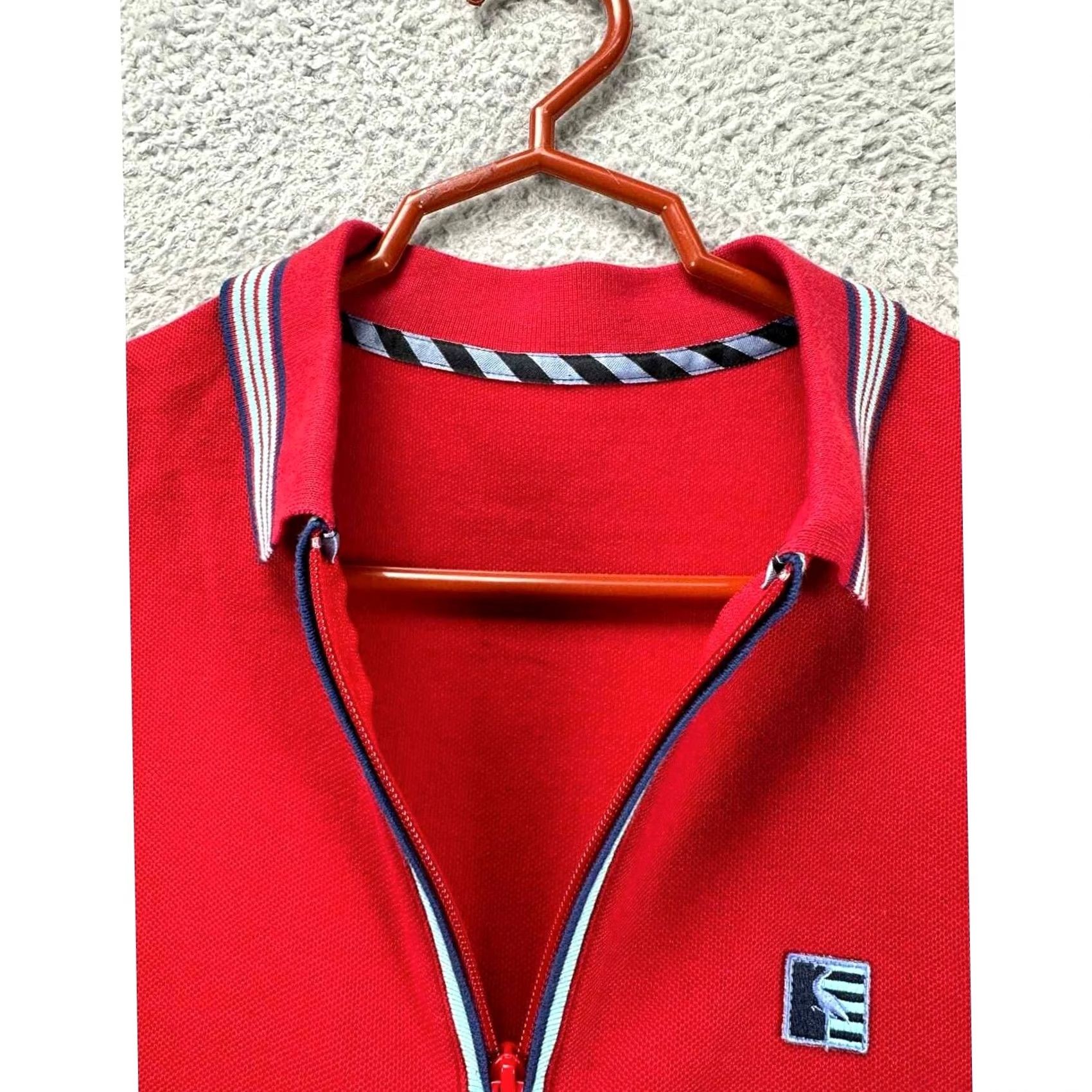 Tailorbyrd TAILORBYRD Golf Polo Shirt Mens Medium Red Zip Neck Short Sleeve Athletic Rugby Size US M / EU 48-50 / 2 - 4 Thumbnail
