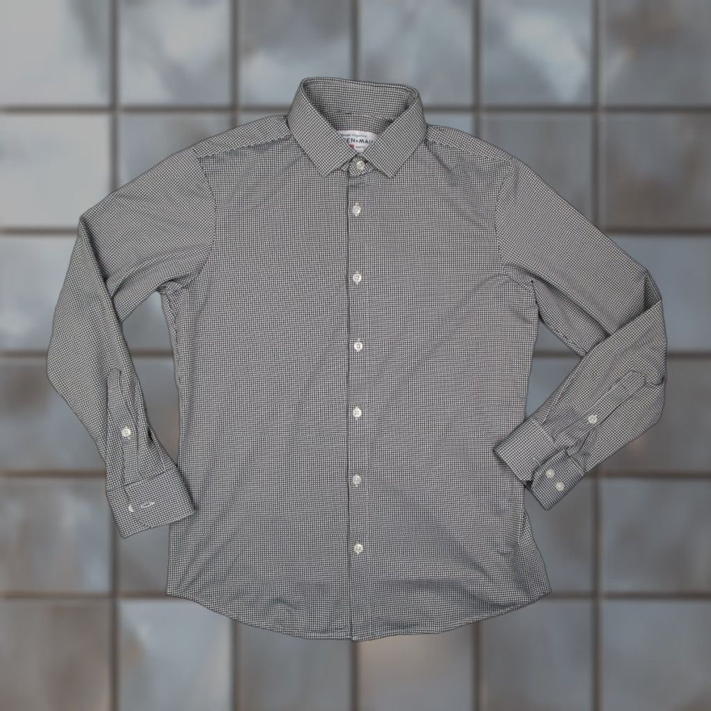Mizzen+Main Mizzen+Main Shirt Men Medium Trim Fit Gray Check Spinnaker Workwear Made in USA Size US M / EU 48-50 / 2 - 1 Thumbnail