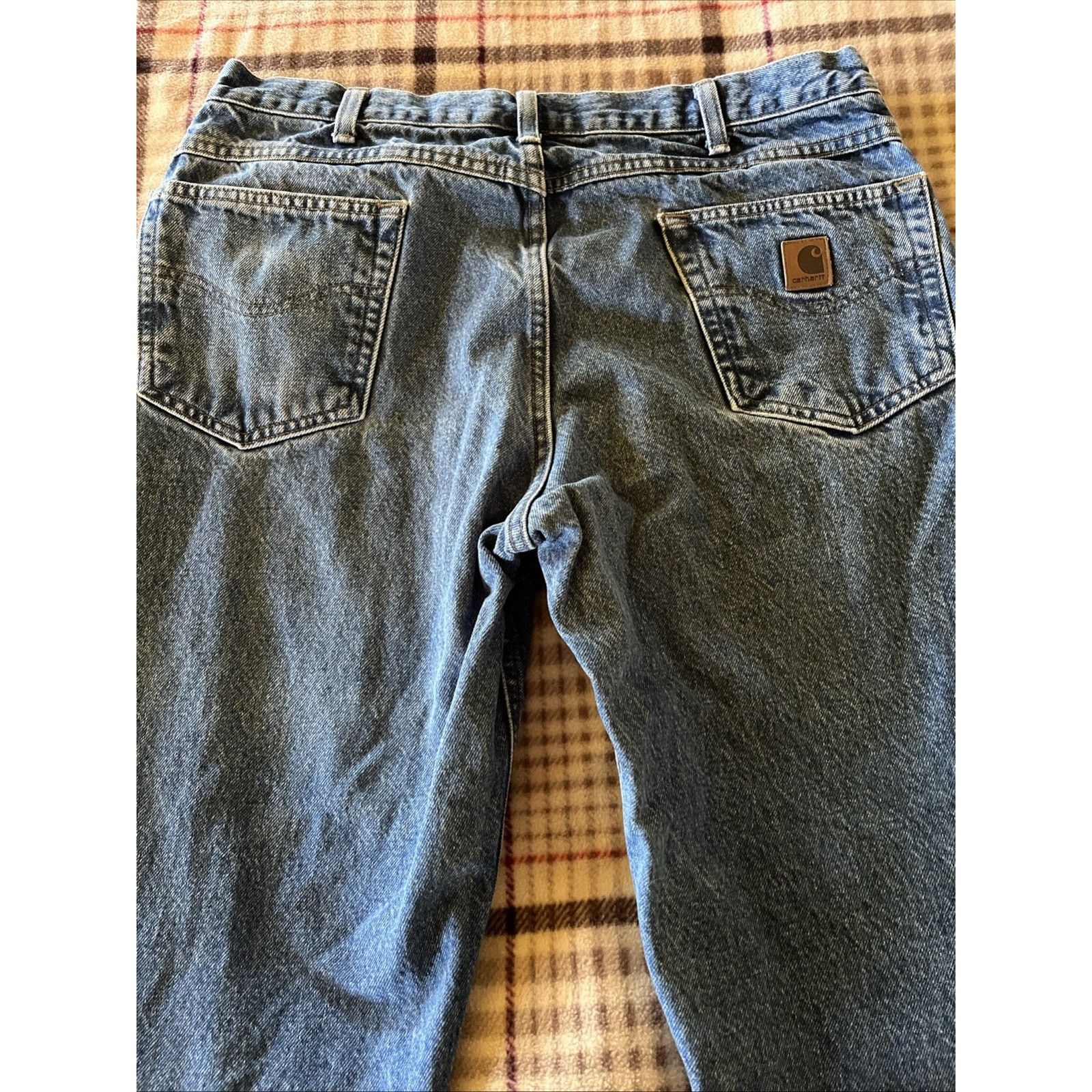 Carhartt Carhartt Jeans Men’s 35x27 Relaxed Fit Denim Blue Med Wash Size US 35 - 12 Thumbnail