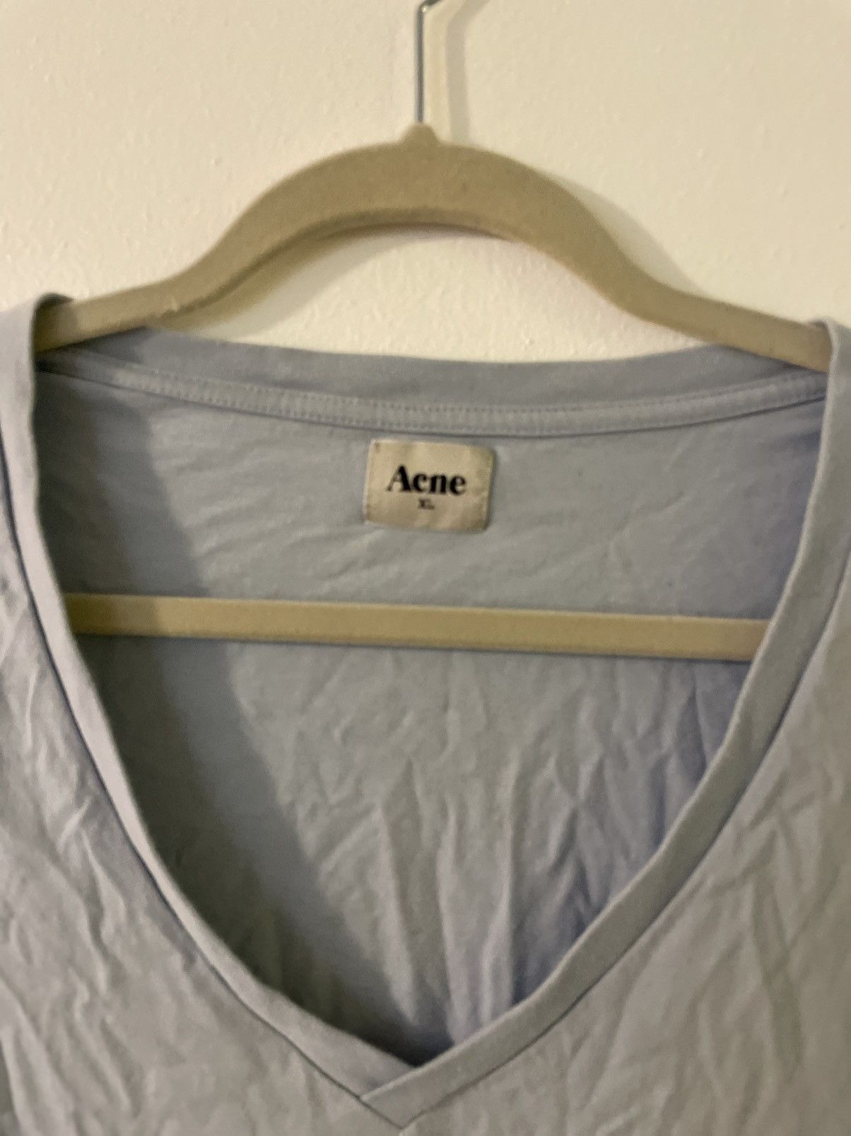Acne Studios Acne Studios Deep V Neck Tee Shirt Size US XL / EU 56 / 4 - 2 Thumbnail