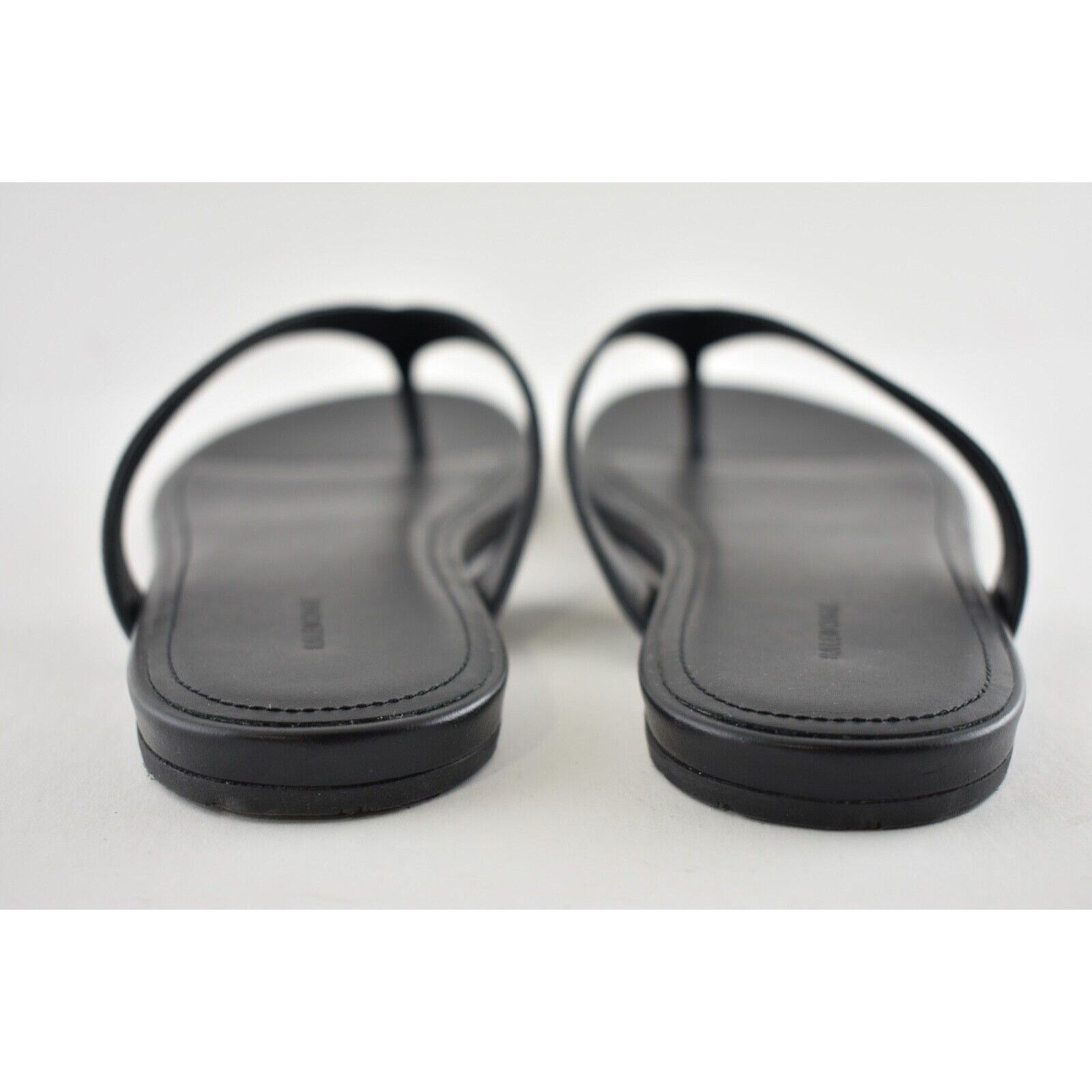 Balenciaga Balenciaga Black White Leather Logo Thong Slide Slip On Size US 6 / IT 36 - 11 Thumbnail