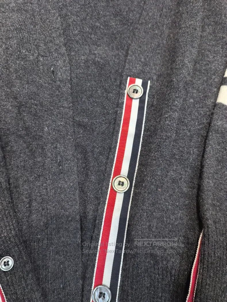 Thom Browne Thom Browne Gray cashmere cardigan Size US XS / EU 42 / 0 - 2 Thumbnail
